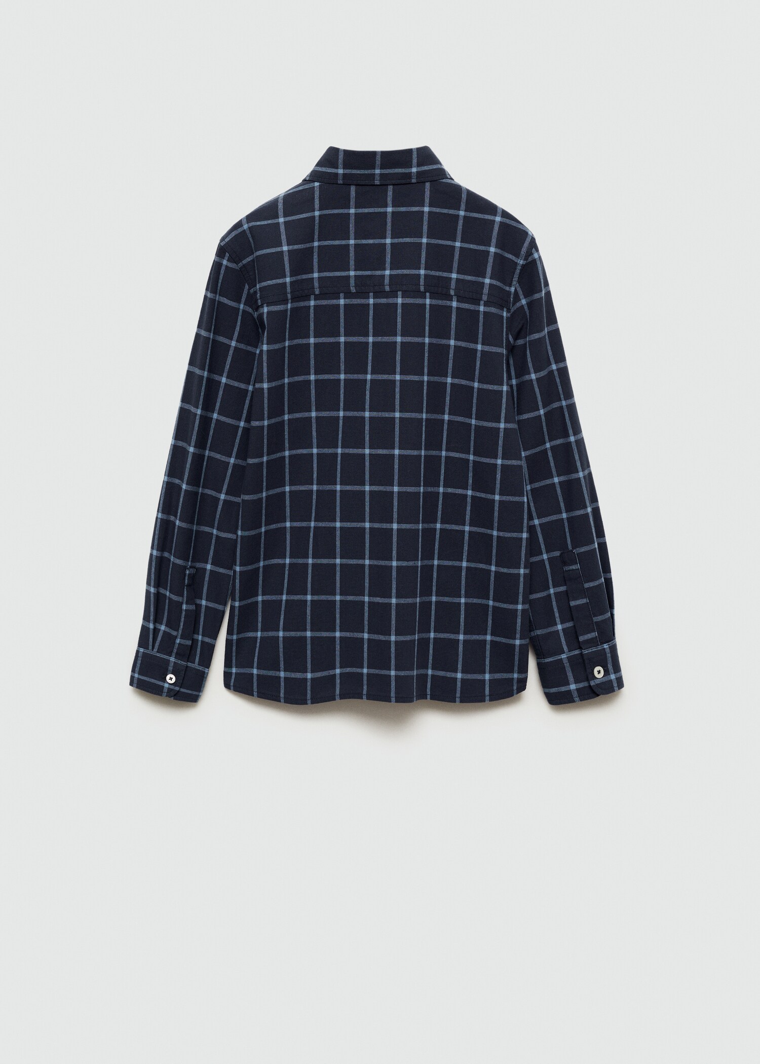 Regular fit check cotton shirt - Reverse of the article