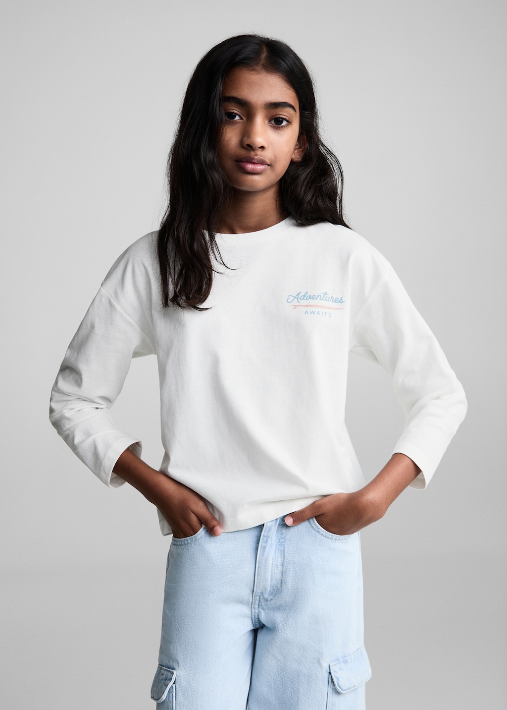 Camiseta algodon detalle bordado Ninos MANGO El Salvador