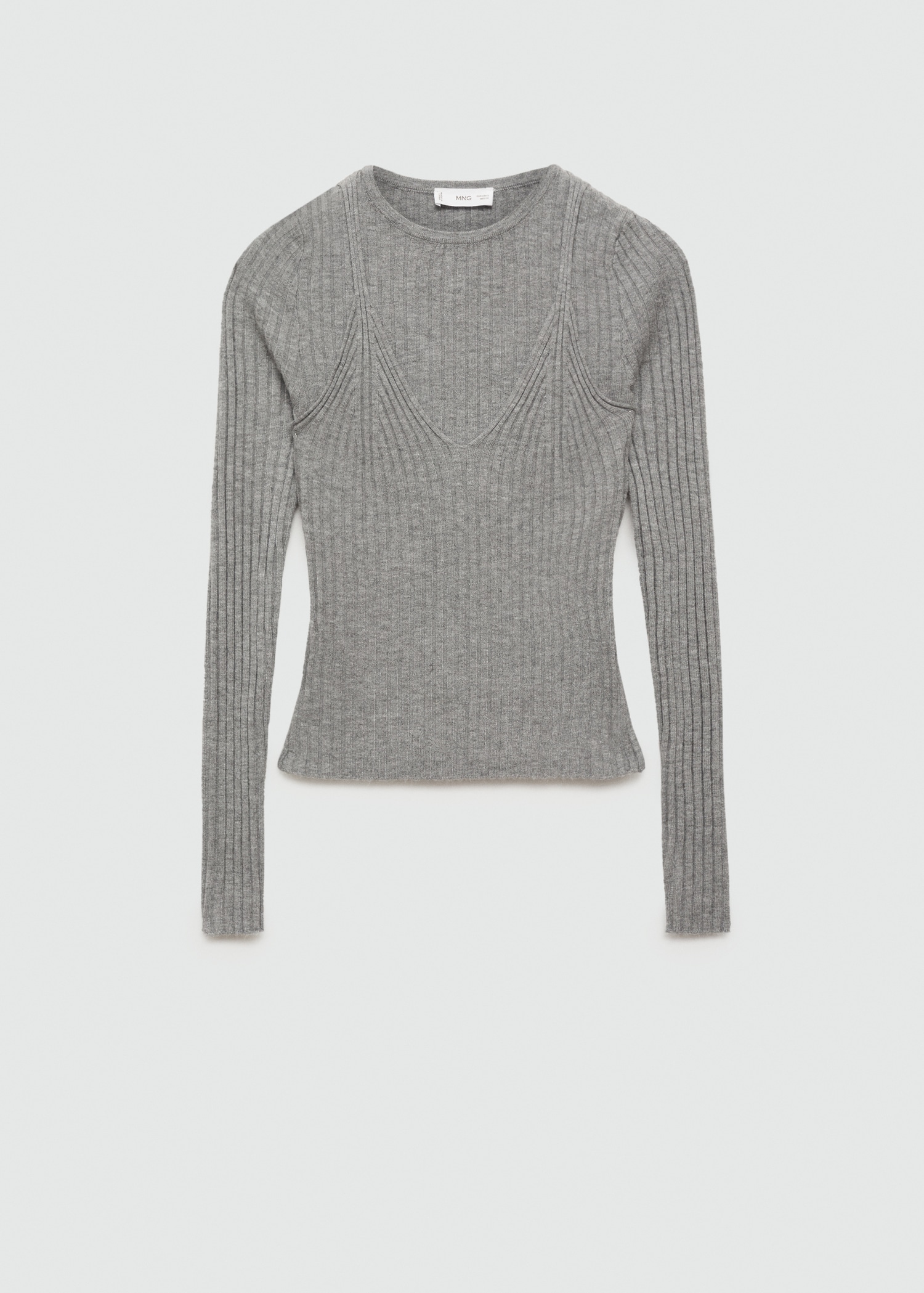 Ribbed sweater top - Article without model