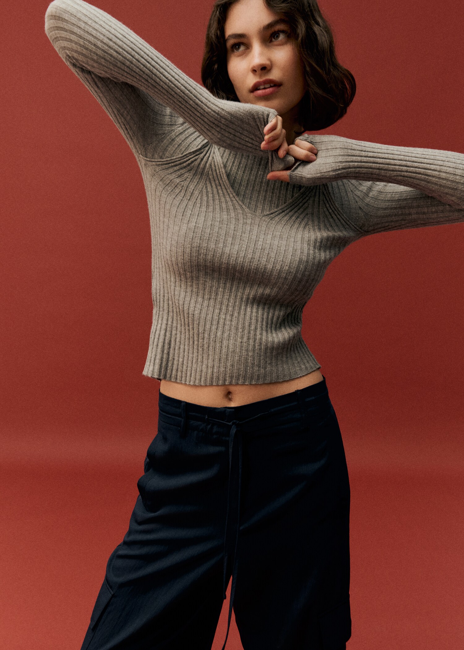 Ribbed sweater top - Details of the article 6