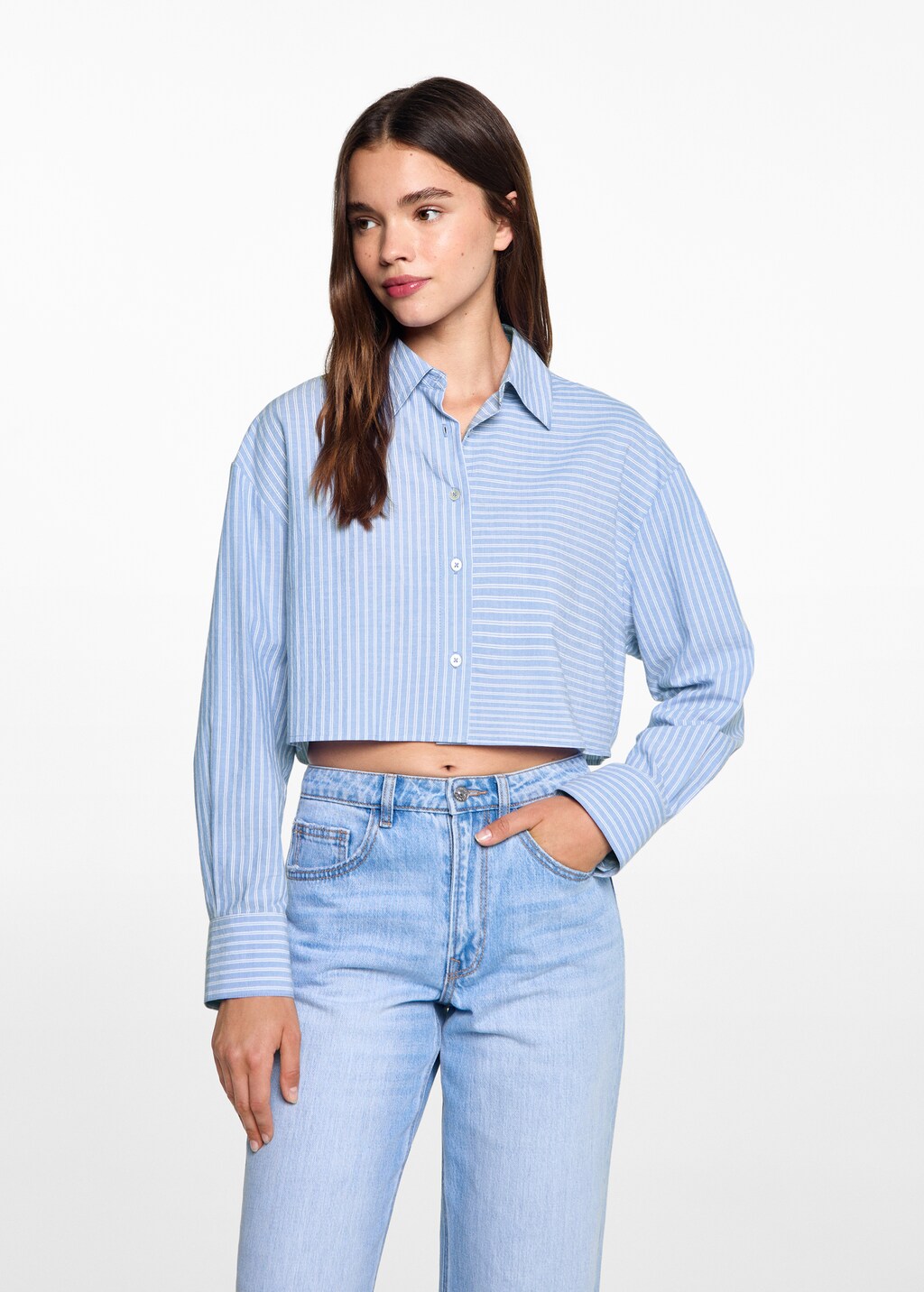 Camisa rayas mango sale