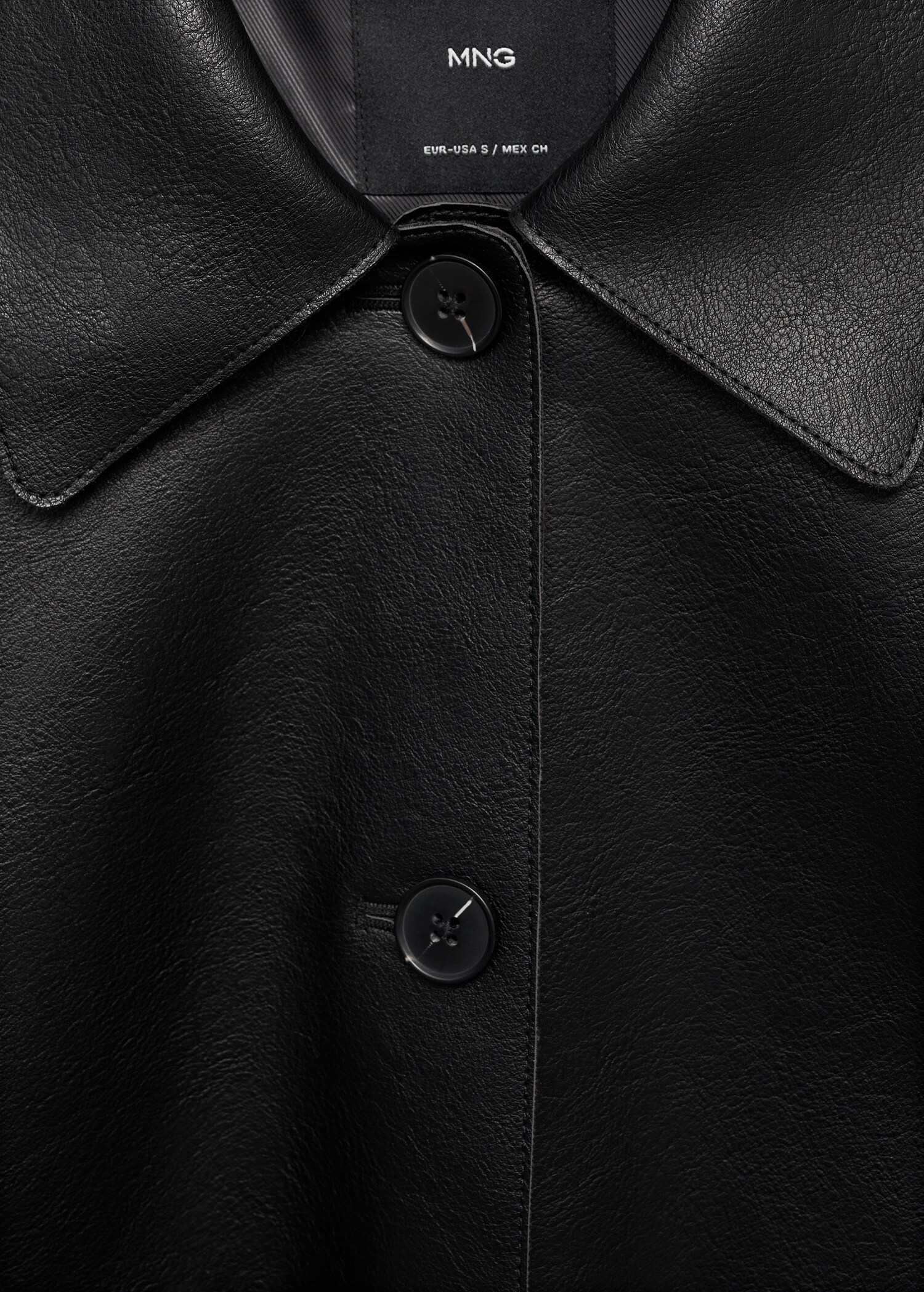 Leather-effect jacket with pockets - Details of the article 8