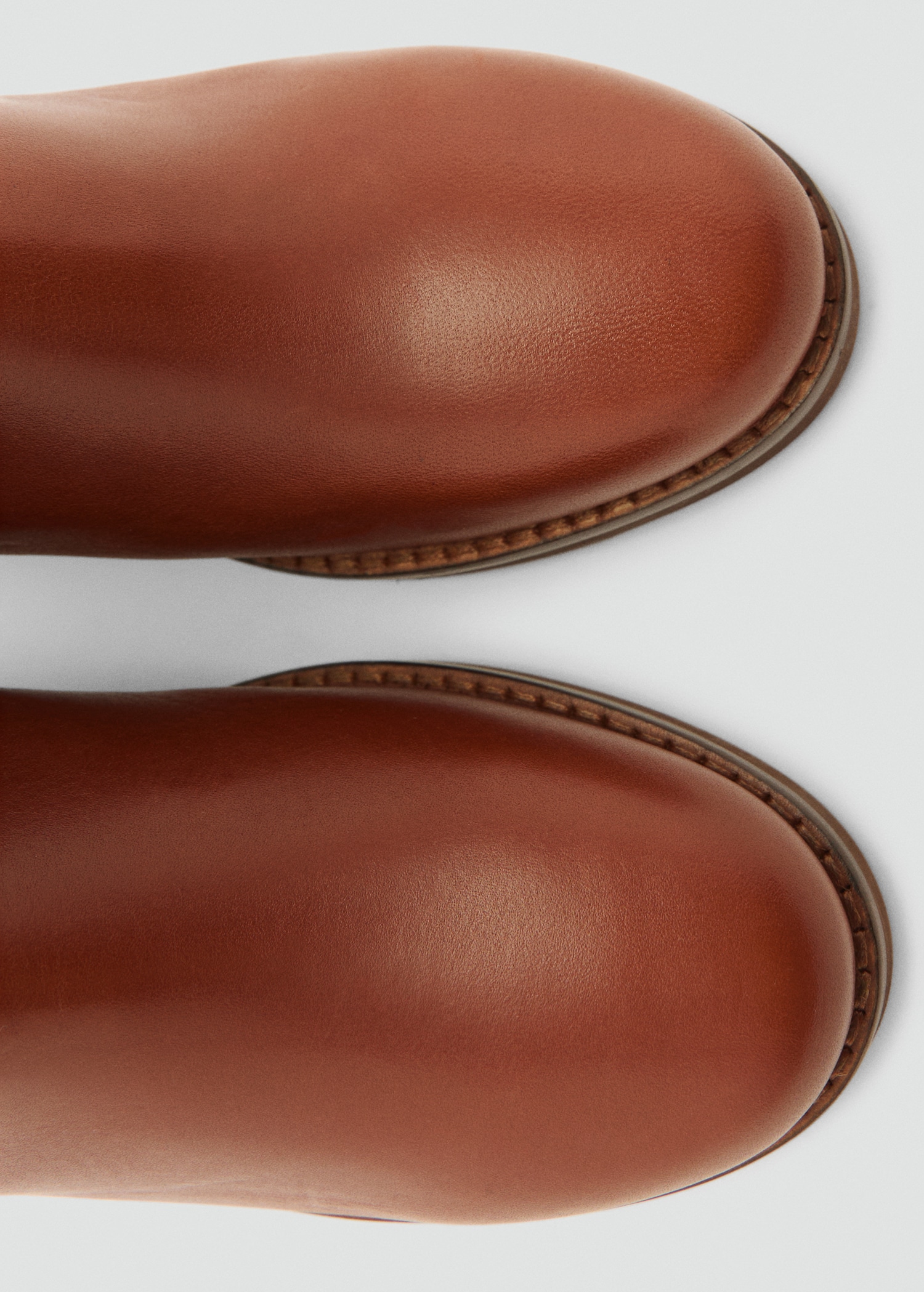 Leather ankle boots with block heel Women MANGO Ireland