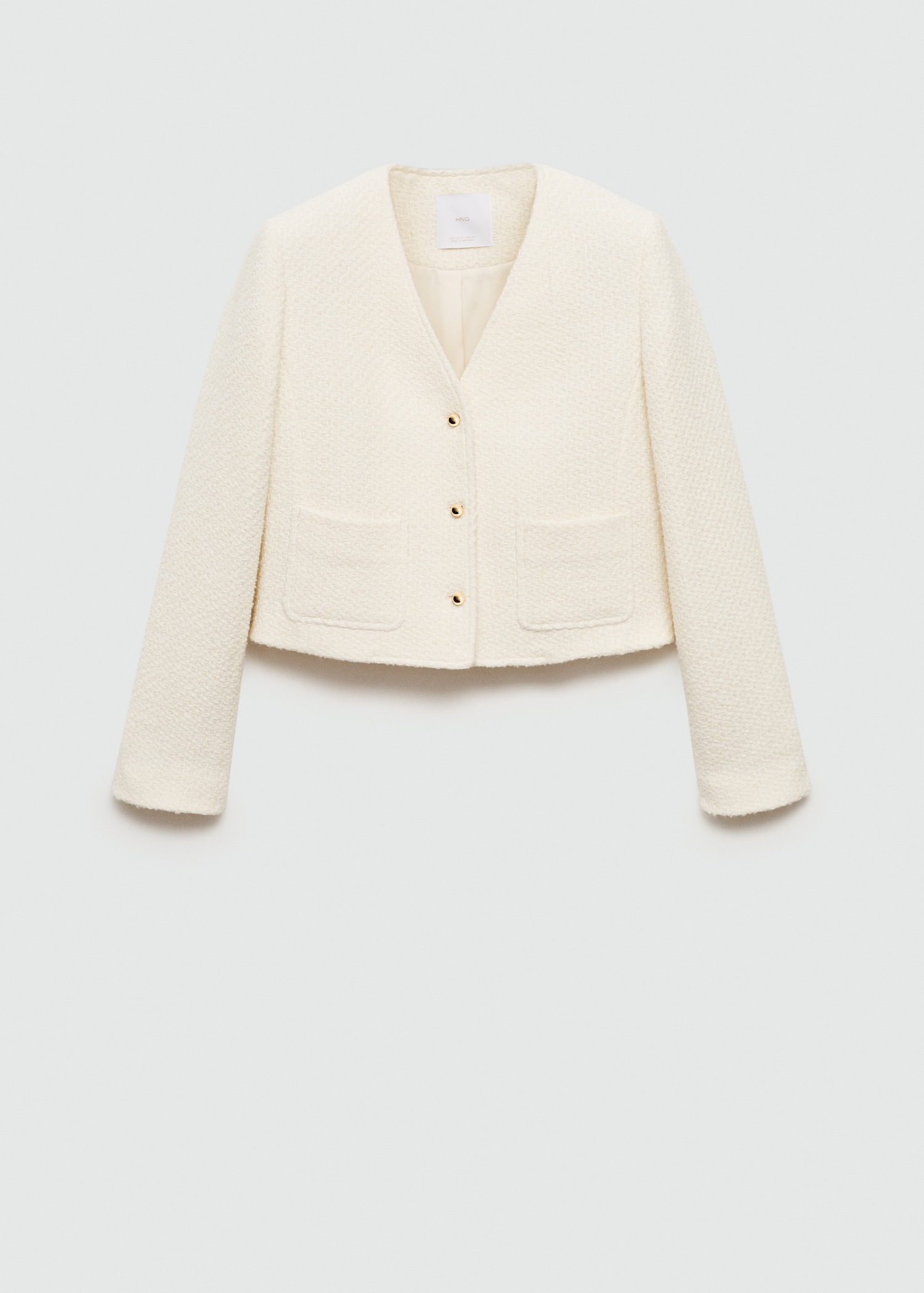 Veste tweed col V - Article sans modèle