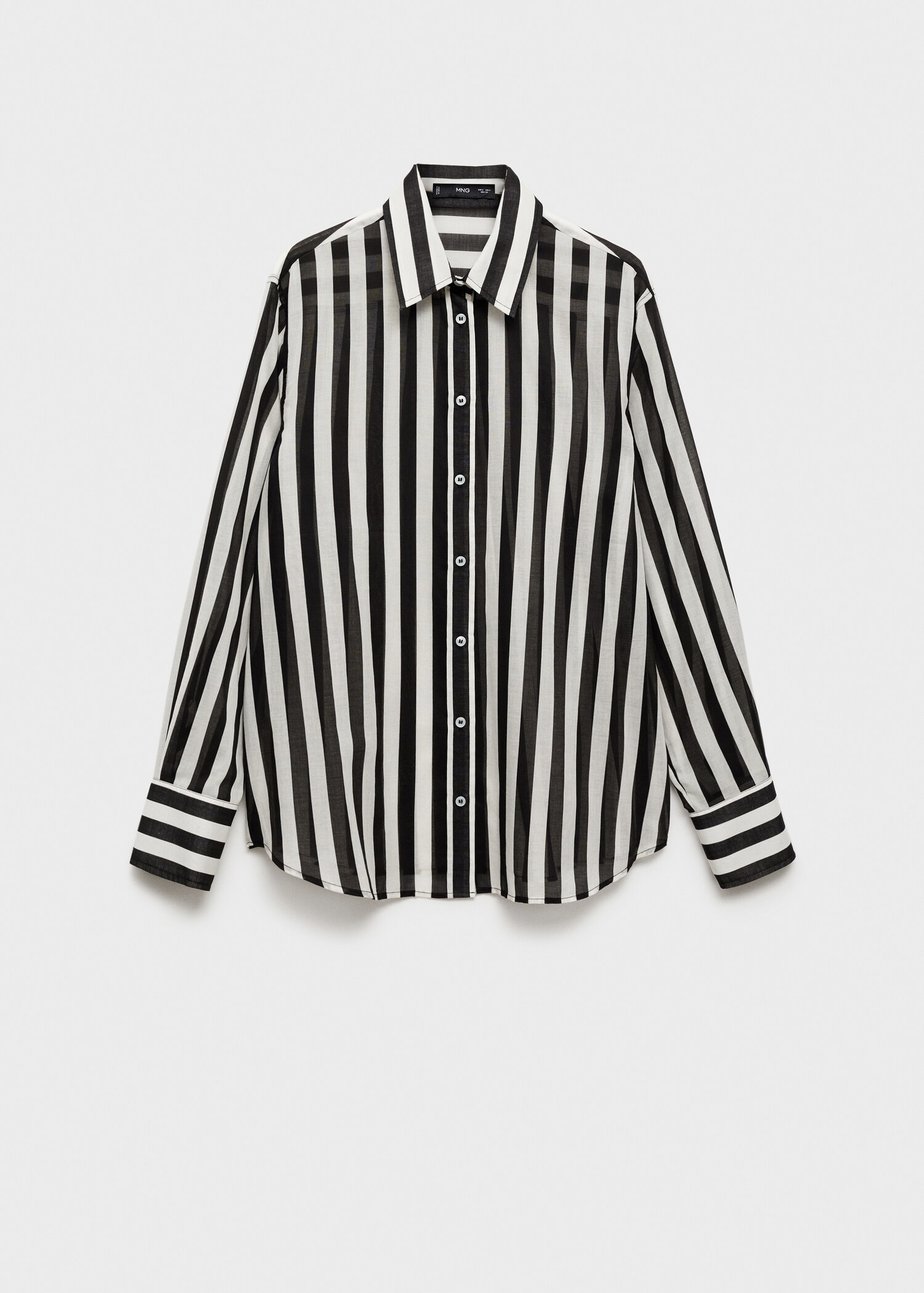 Chemise 100 % coton semi-transparente rayures - Article sans modèle