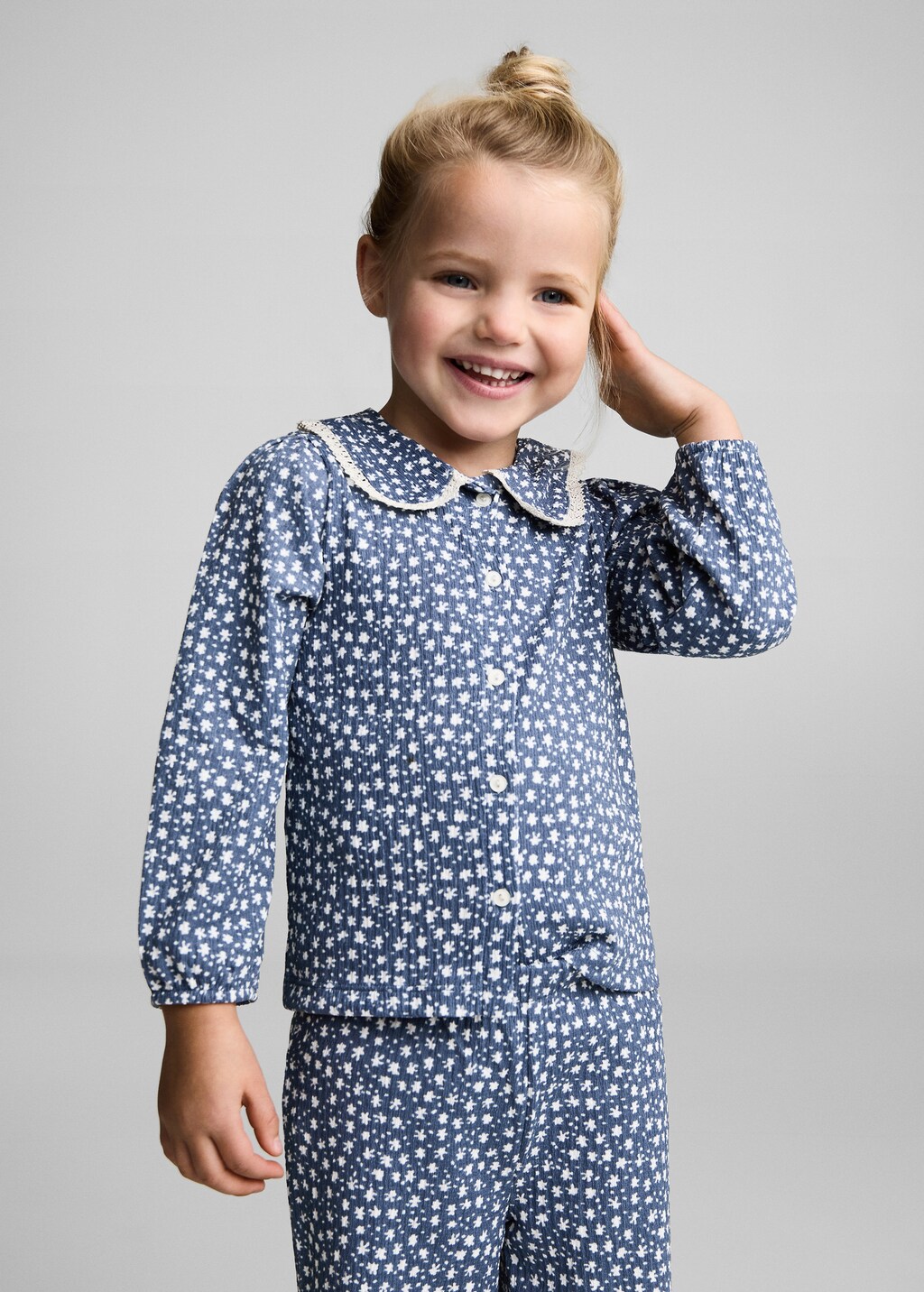 Blouse col Claudine imprimee Enfants MANGO Mali