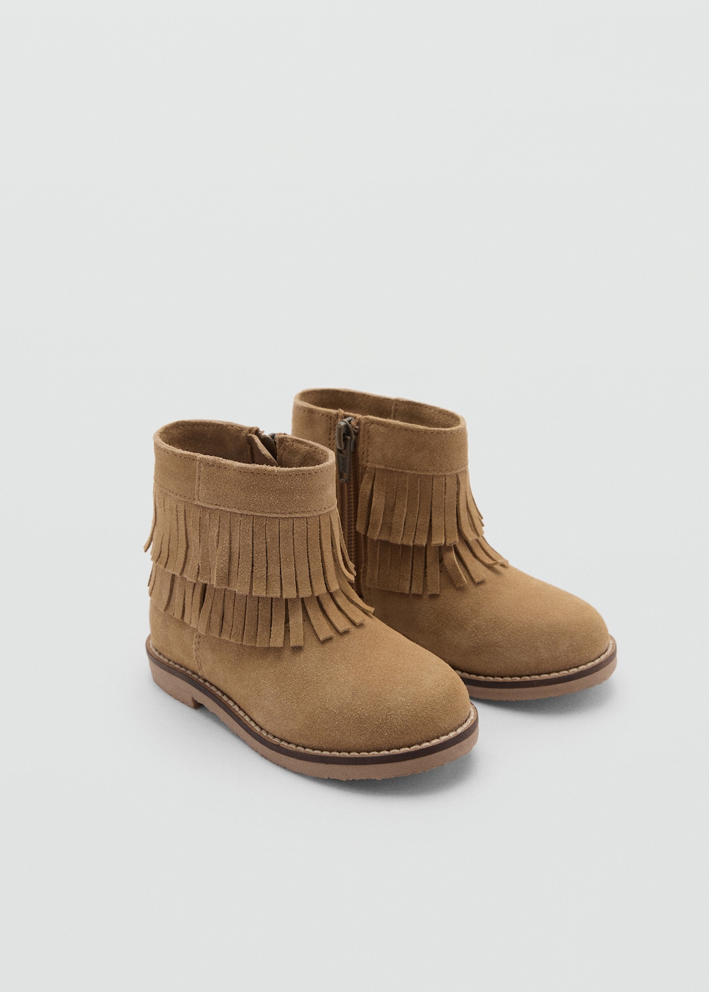 Fringed leather boots Kids MANGO Bahrain