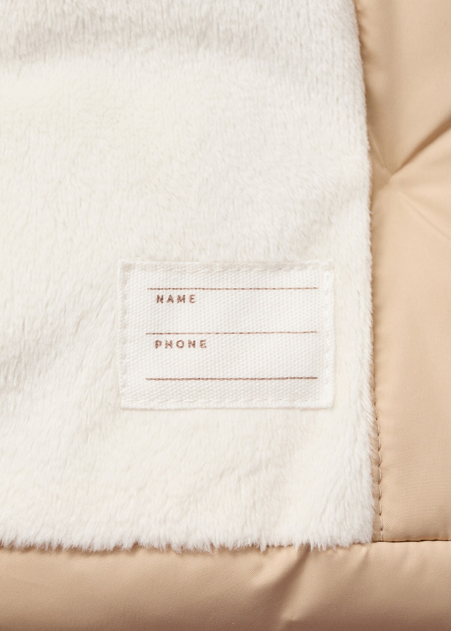 Fur-effect quilted coat - Details of the article 0