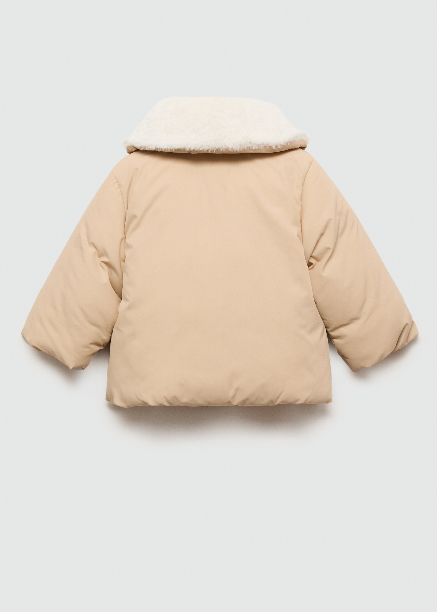 Fur-effect quilted coat - Reverse of the article