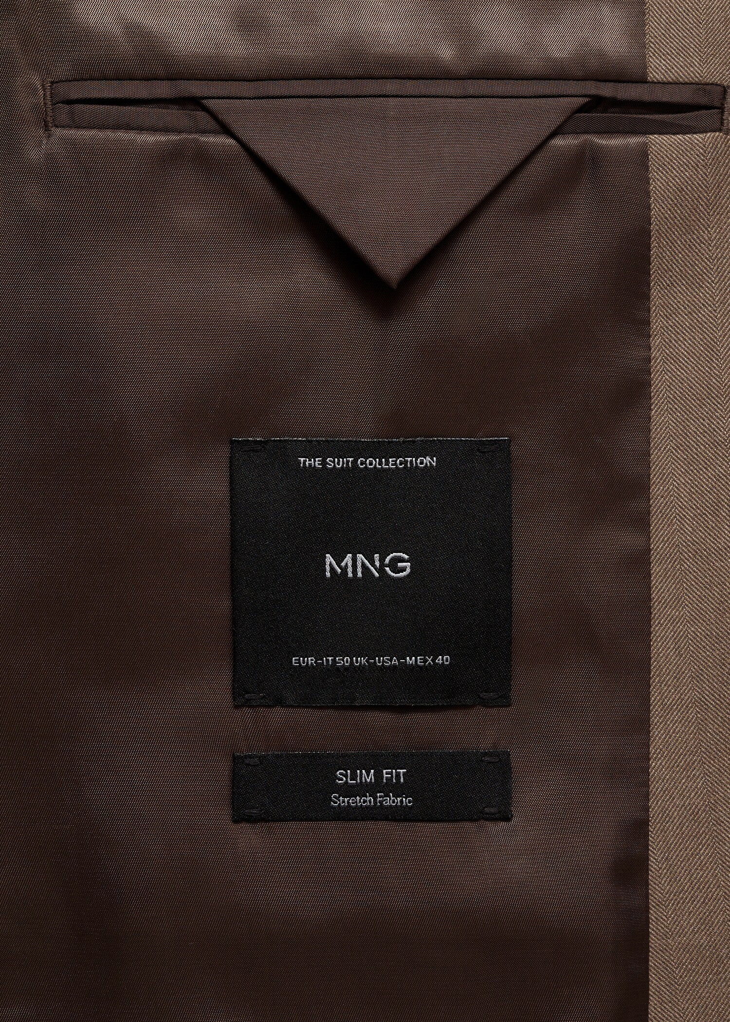 Stretch-fabric slim-fit suit jacket - Details of the article 0