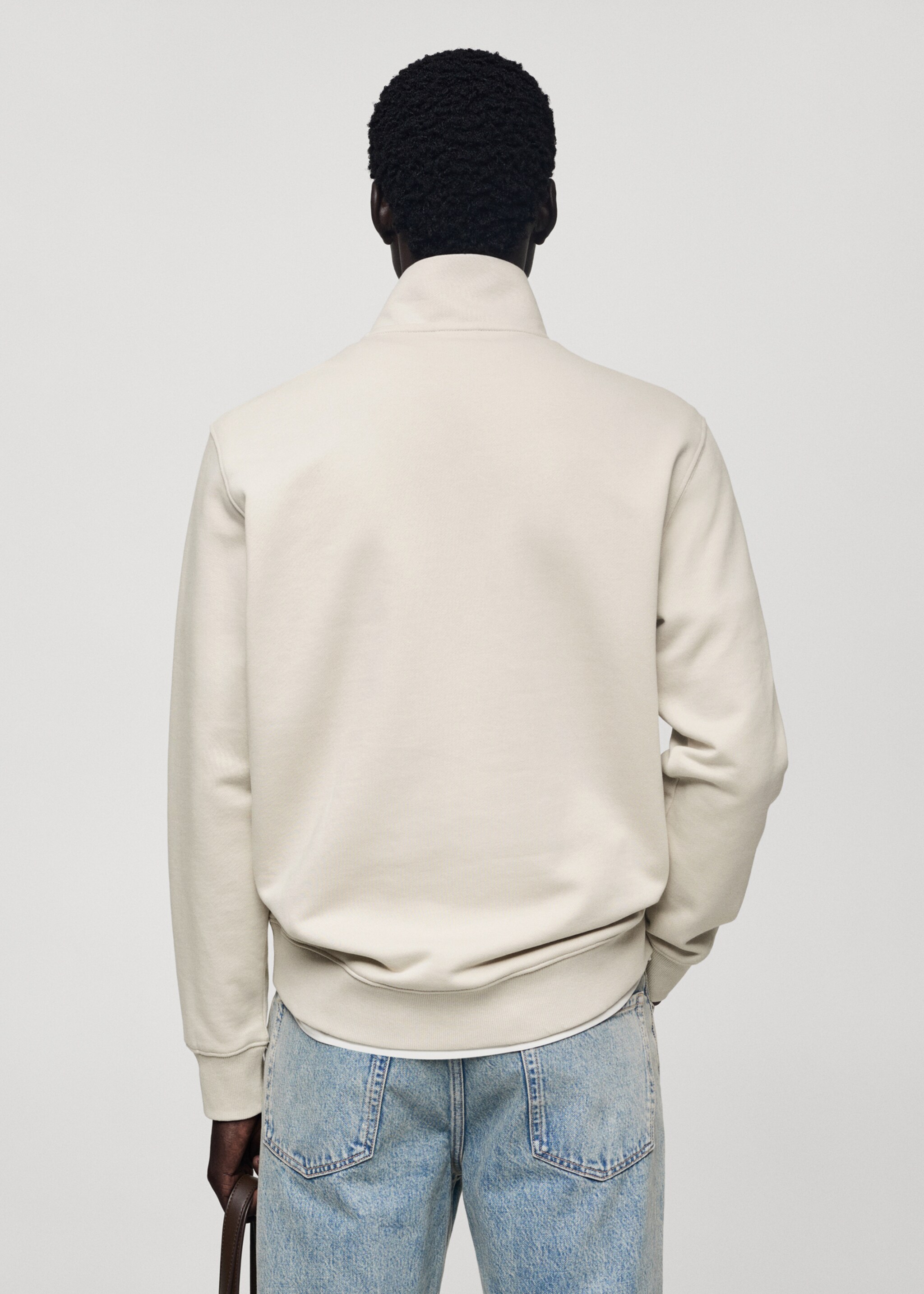 Sweat-shirt coton zip - Verso de l’article