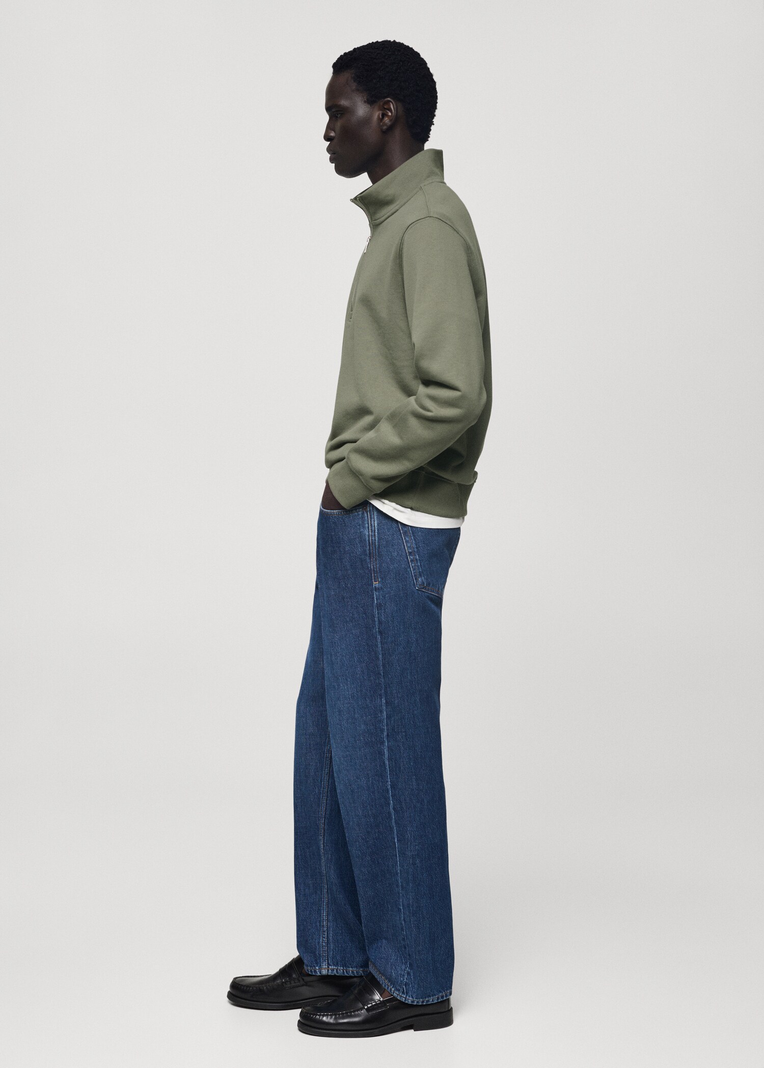 Zipper cotton sweater - Details of the article 2