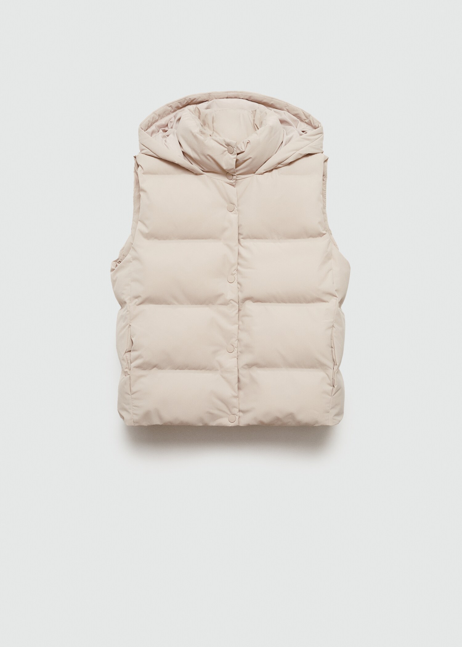 Quilted gilet with hood - Article without model