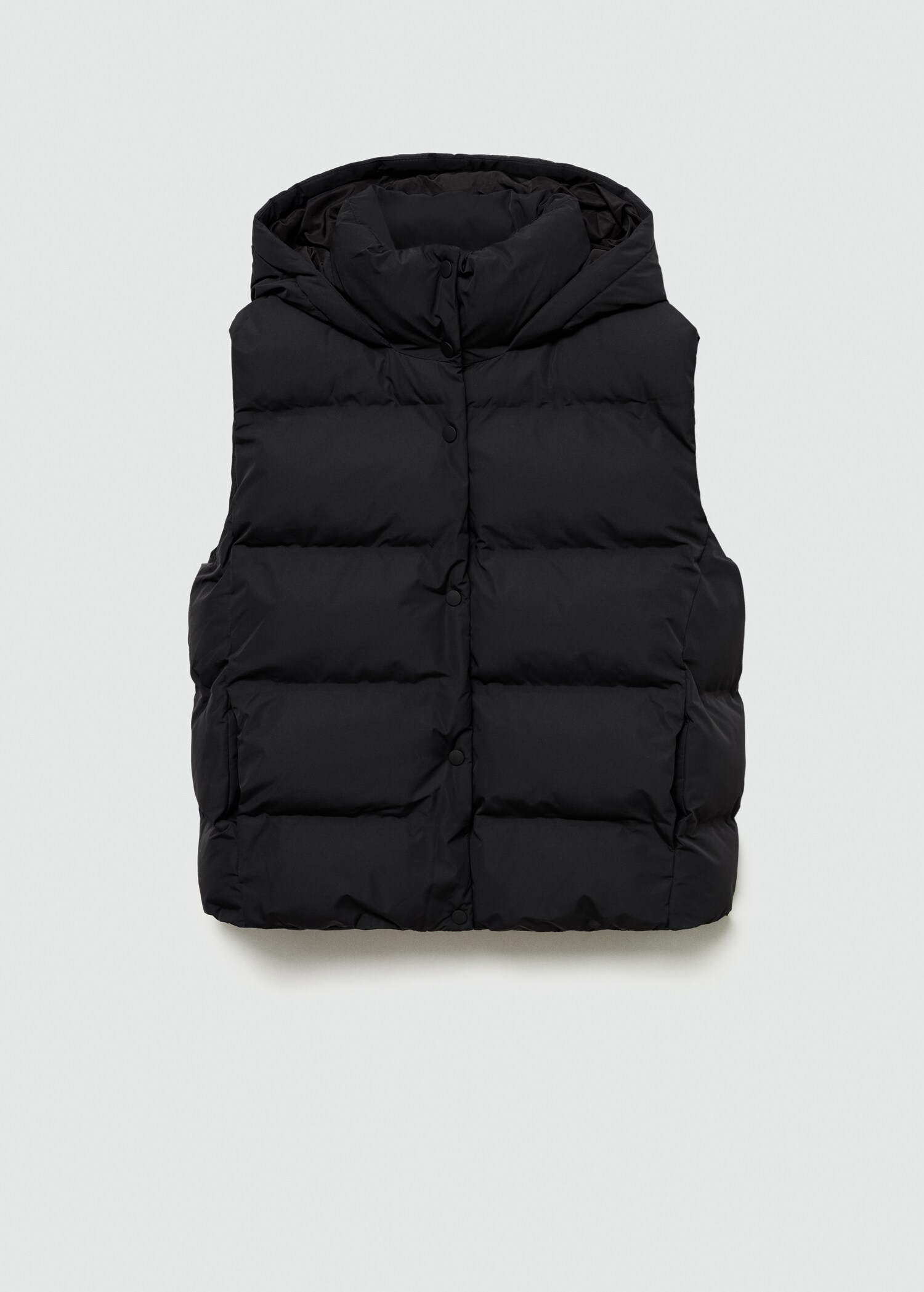 Quilted gilet with hood - Article without model