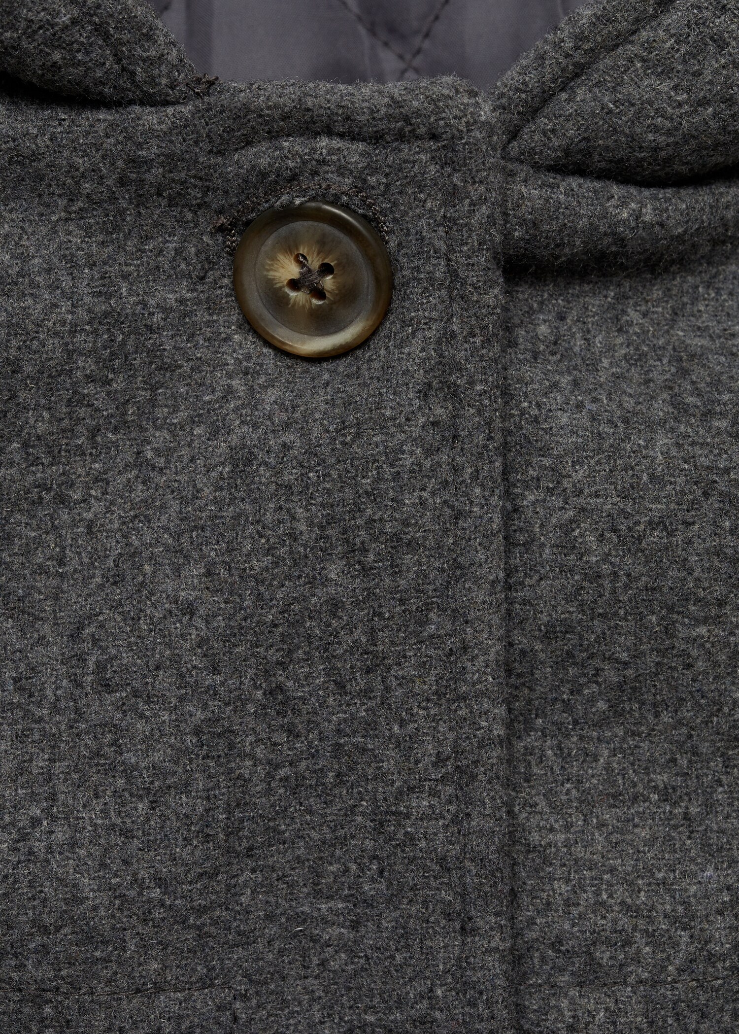 Wool hooded coat - Details of the article 0