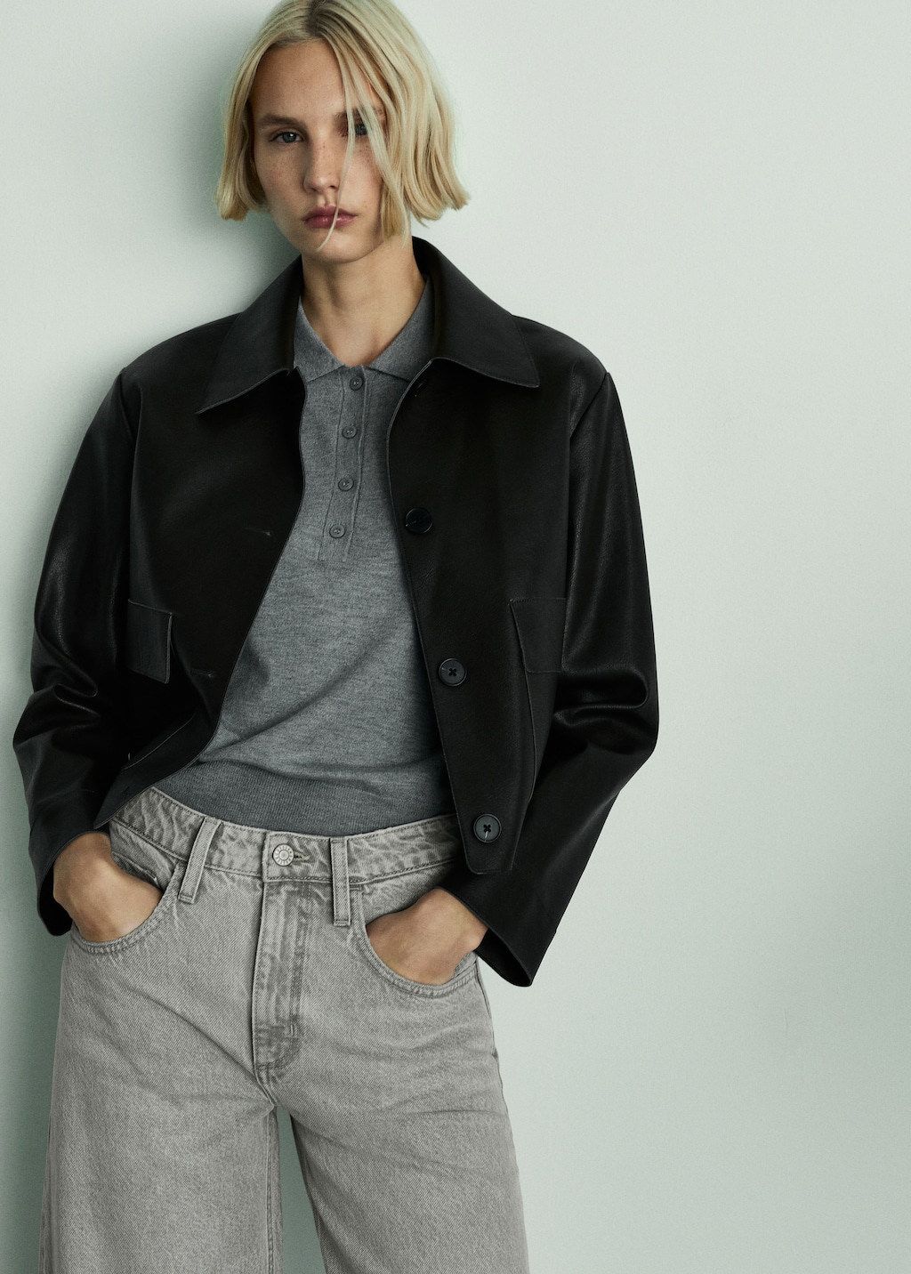 High-waist balloon jeans