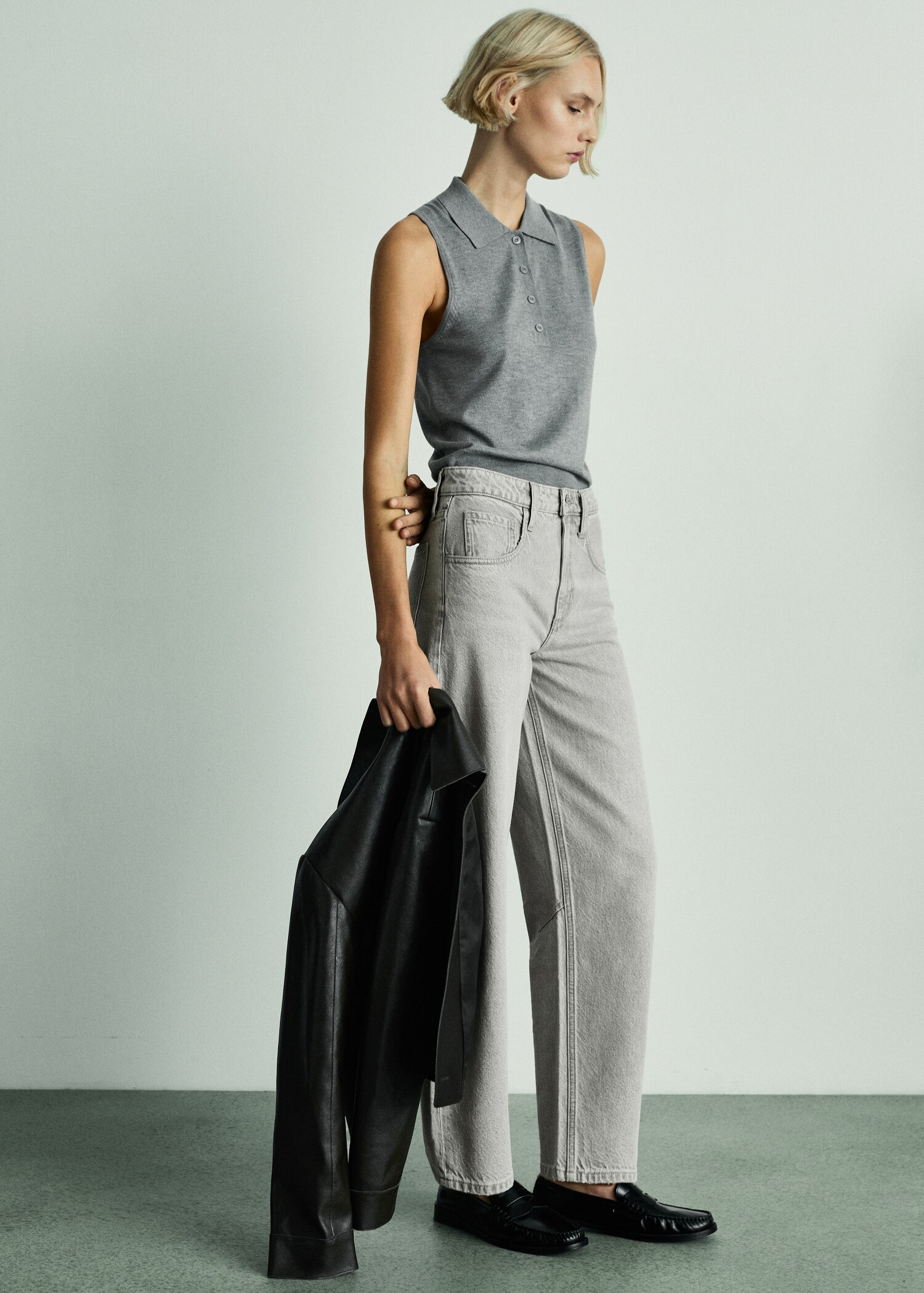 High-waist balloon jeans - Details of the article 2