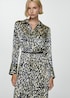Printed satin dress - Women | MANGO USA