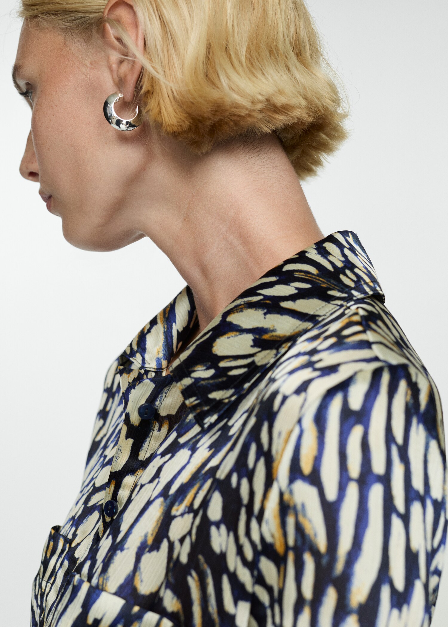 Printed satin dress - Women | MANGO USA