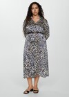 Printed satin dress - Women | MANGO USA