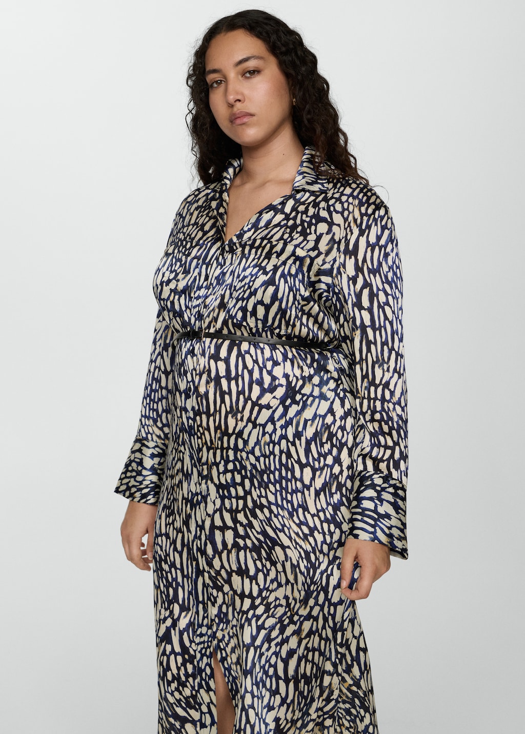 Leopard print satin dress discount