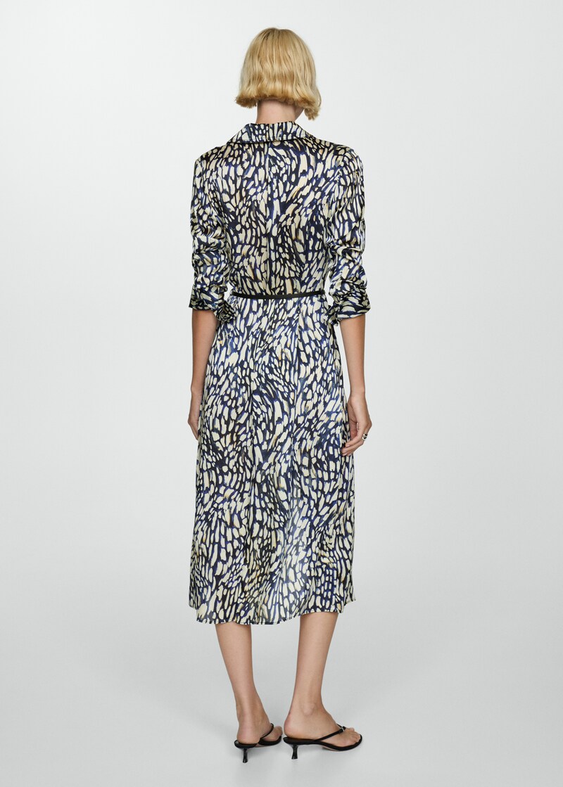 Printed satin dress - Women | MANGO USA