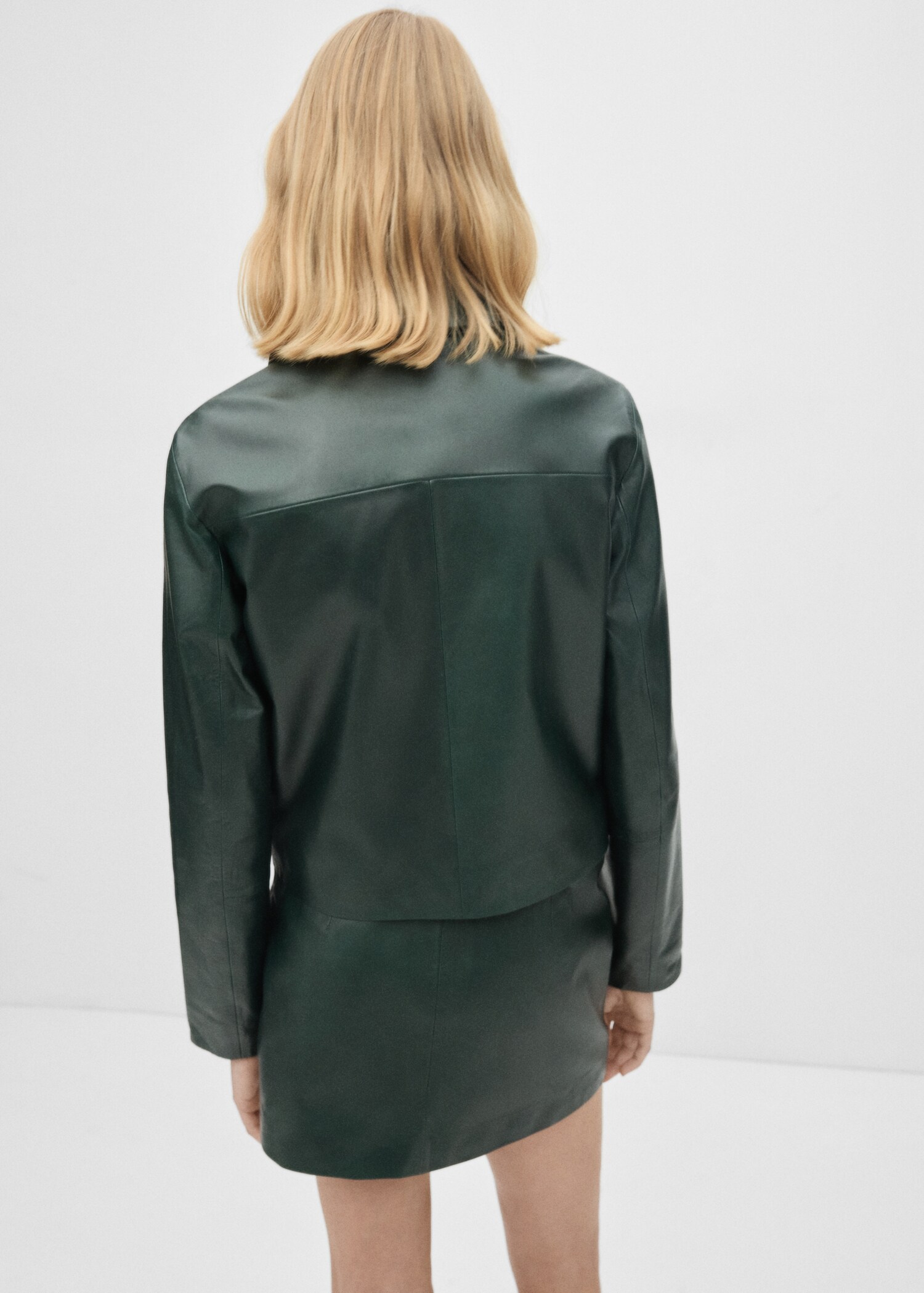 Veste cuir boutons - Verso de l’article