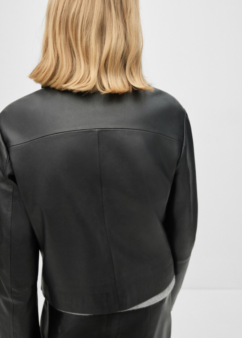 100 leather jacket with buttons Women MANGO Denmark