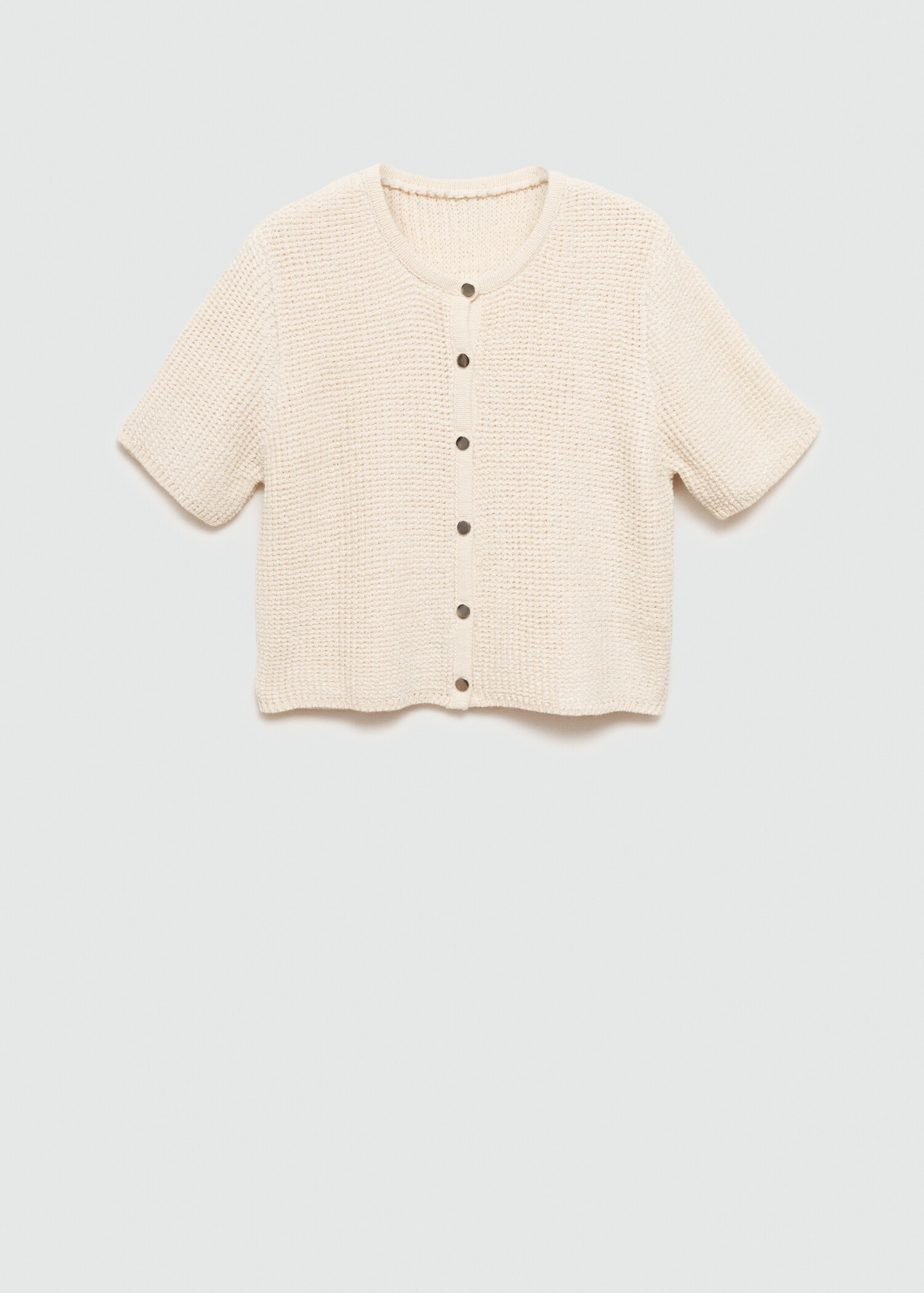 Short-sleeved knitted cardigan - Article sans modèle