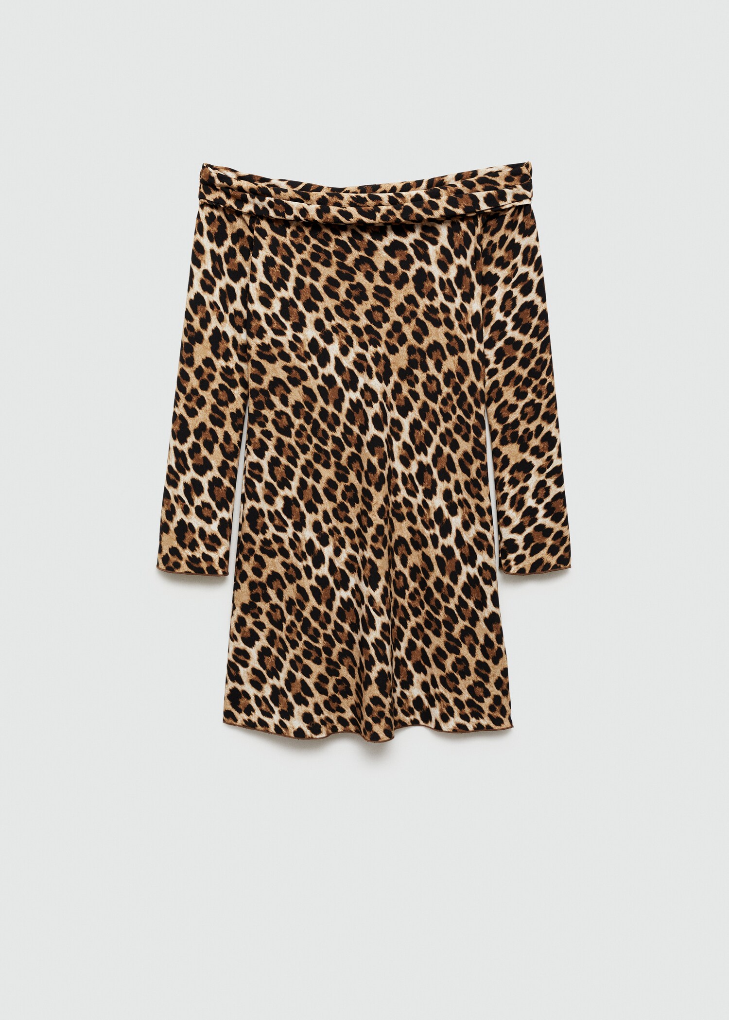 Leopard-print off-the-shoulder dress - Article without model
