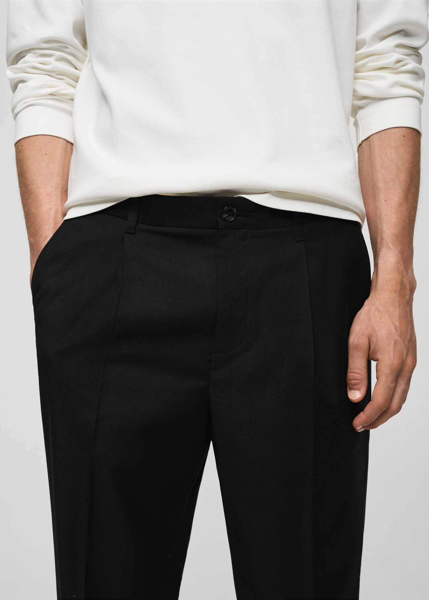 Pantalón regular fit pinzas - Detalle del artículo 1