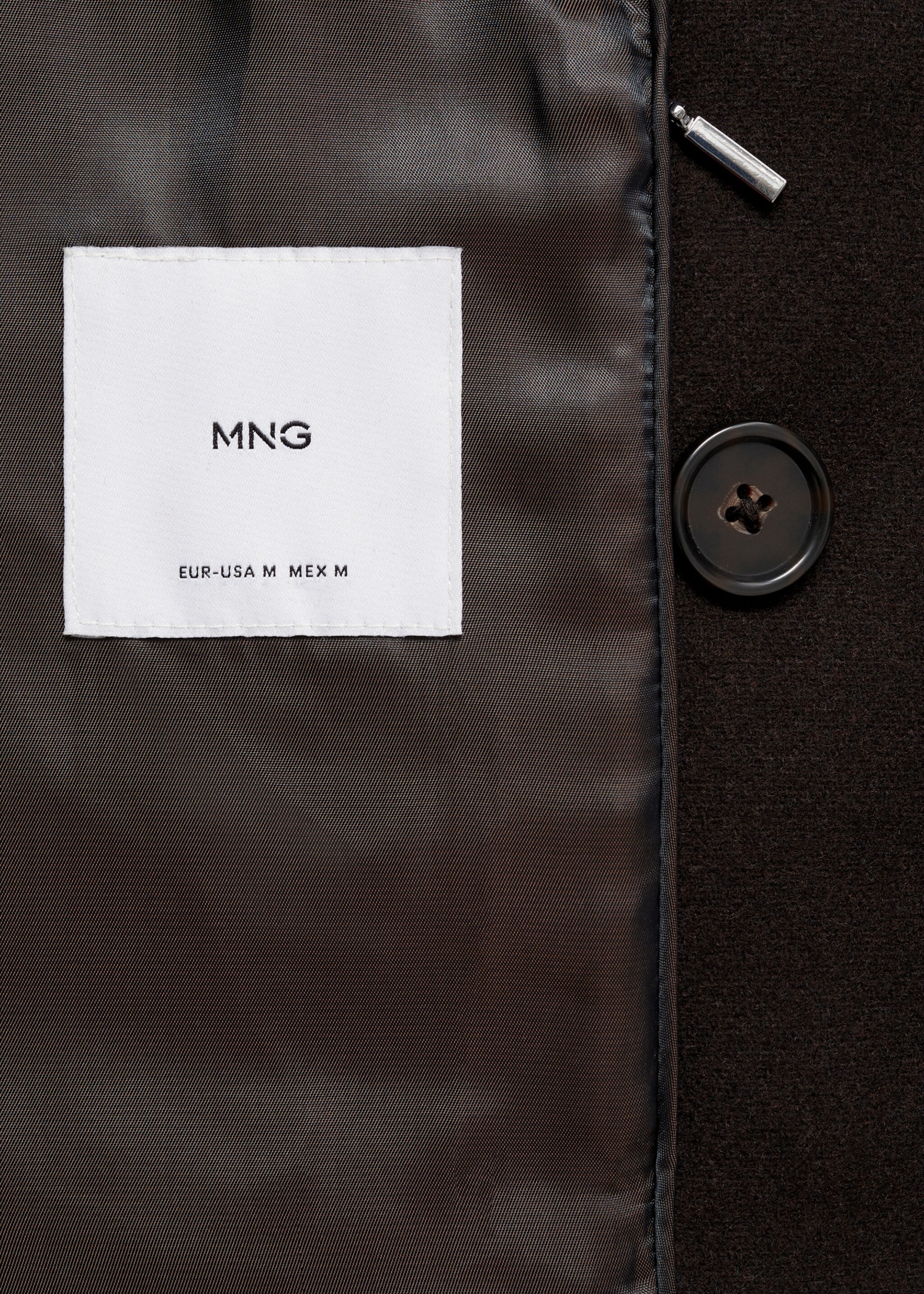 Wool double-breasted coat with buttons - Details of the article 0