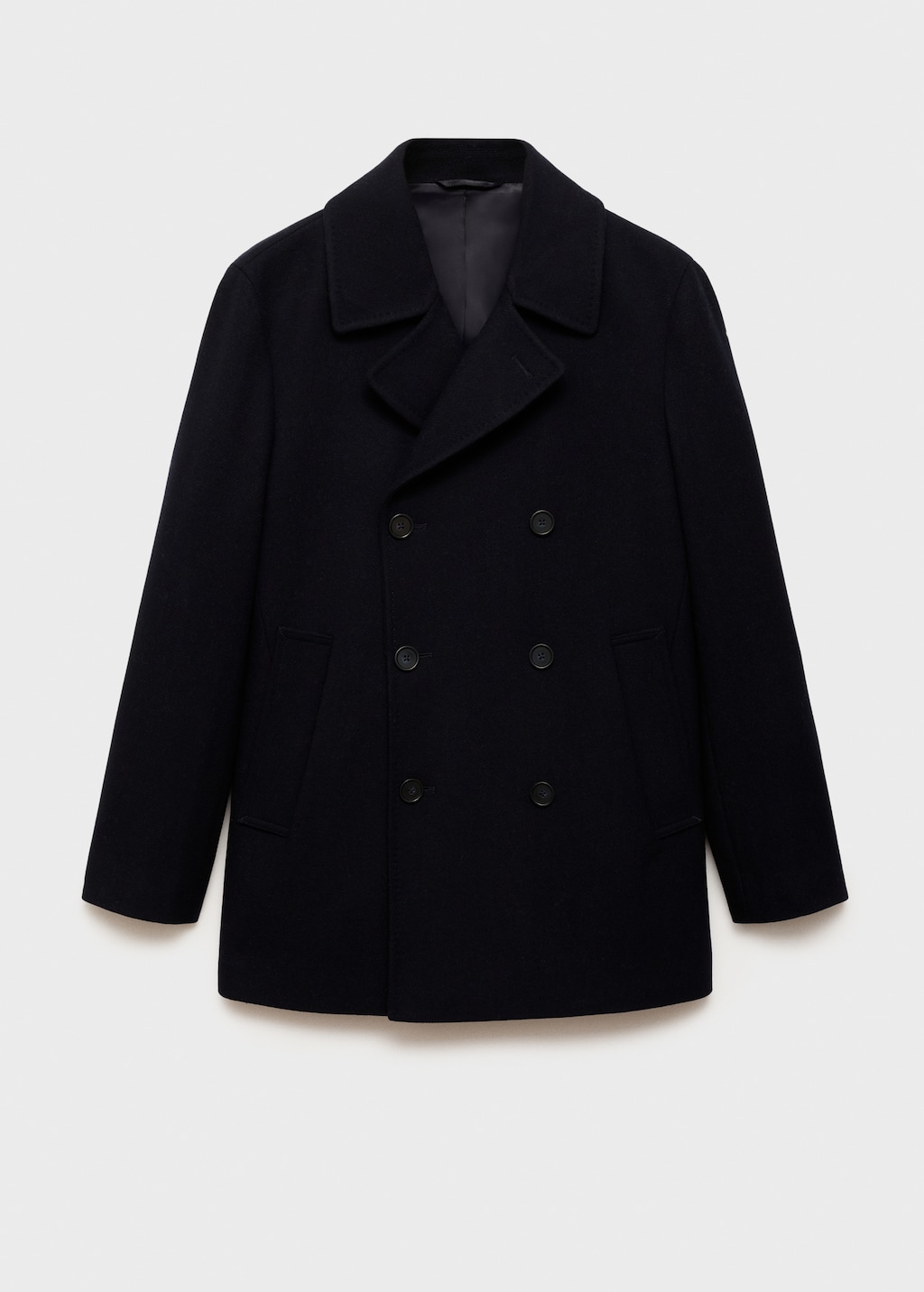Manteau laine croise boutons Homme MANGO France metropolitaine