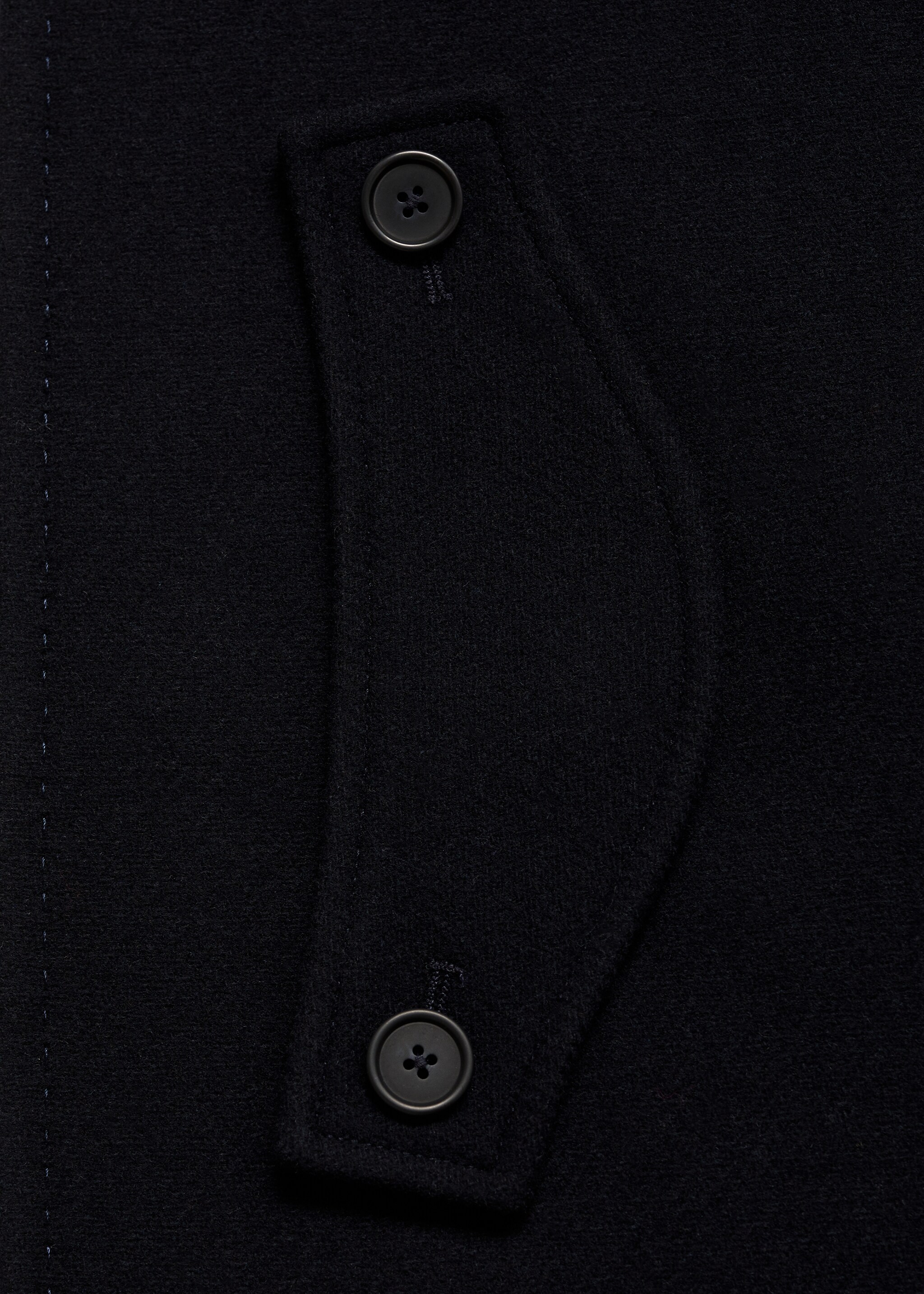 Wool double-breasted coat with buttons - Details of the article 0