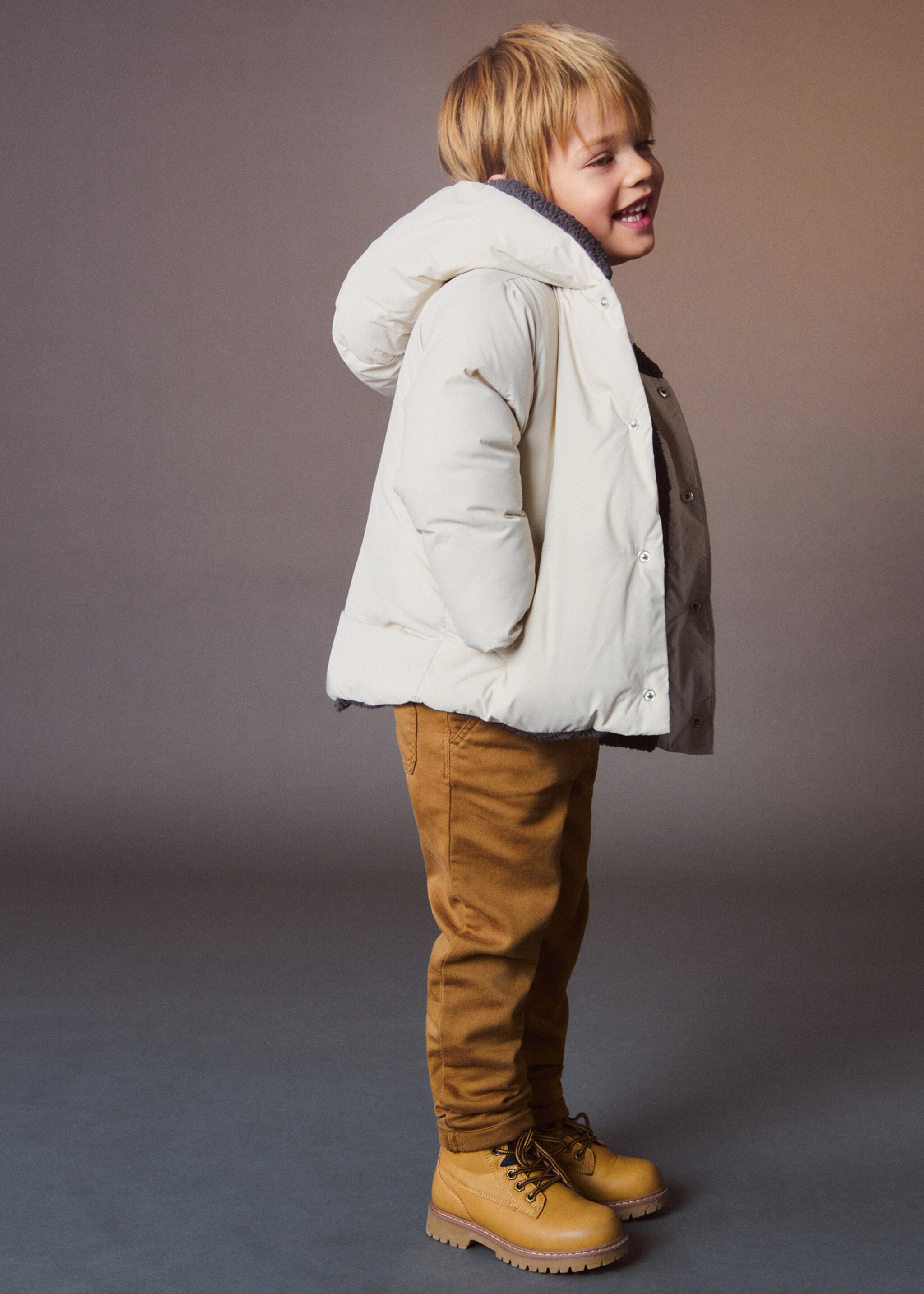 Padded anorak with shearling lining - Details of the article 5