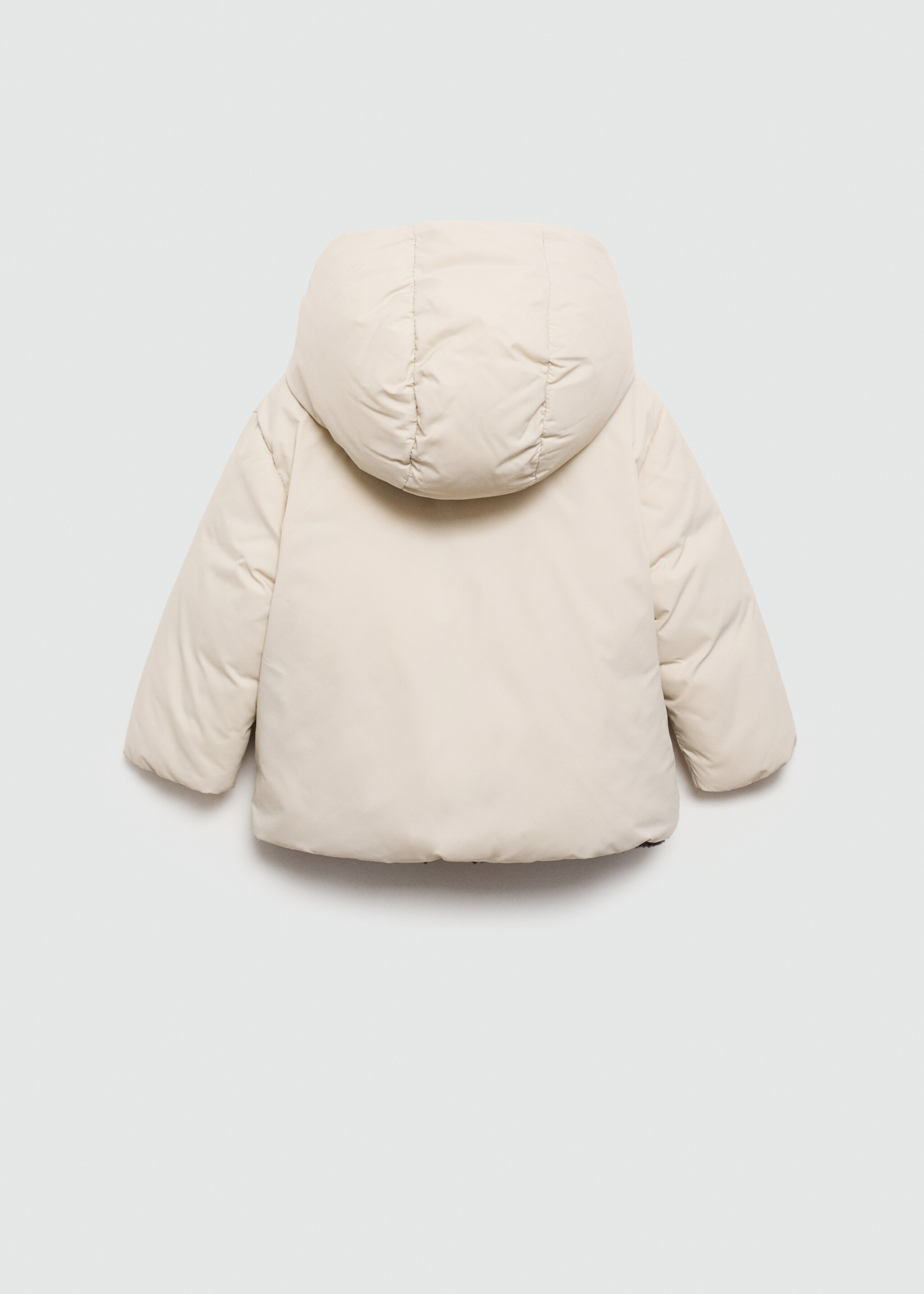 Padded anorak with shearling lining - Reverse of the article