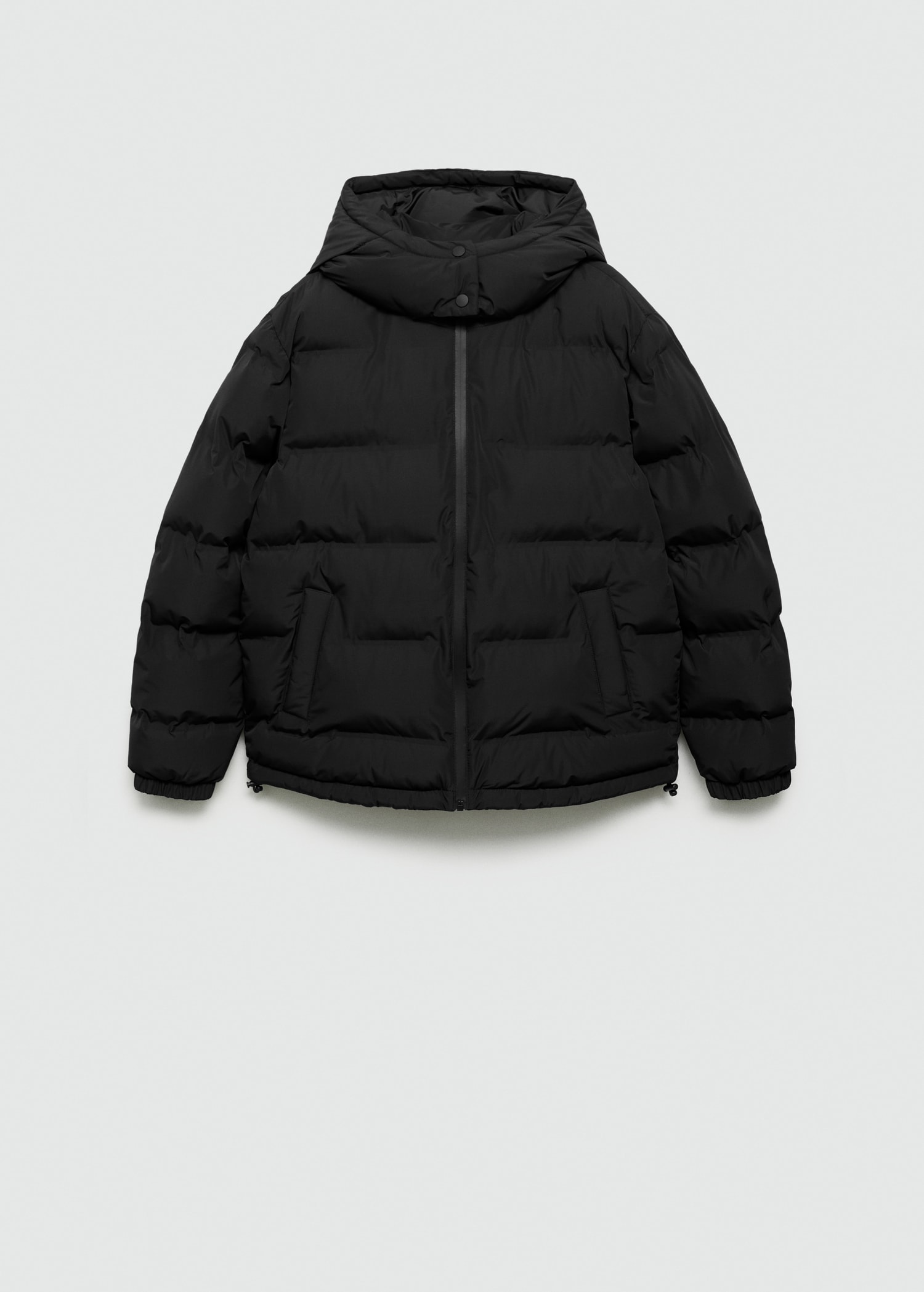 Hooded water-repellent quilted jacket - Article without model