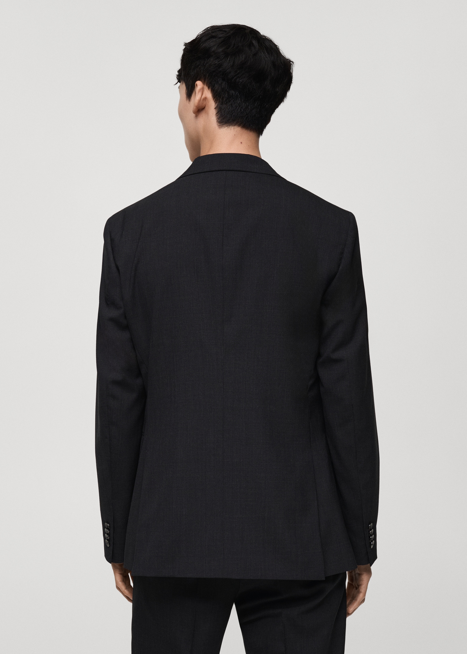 100% virgin wool slim-fit suit jacket - Reverse of the article