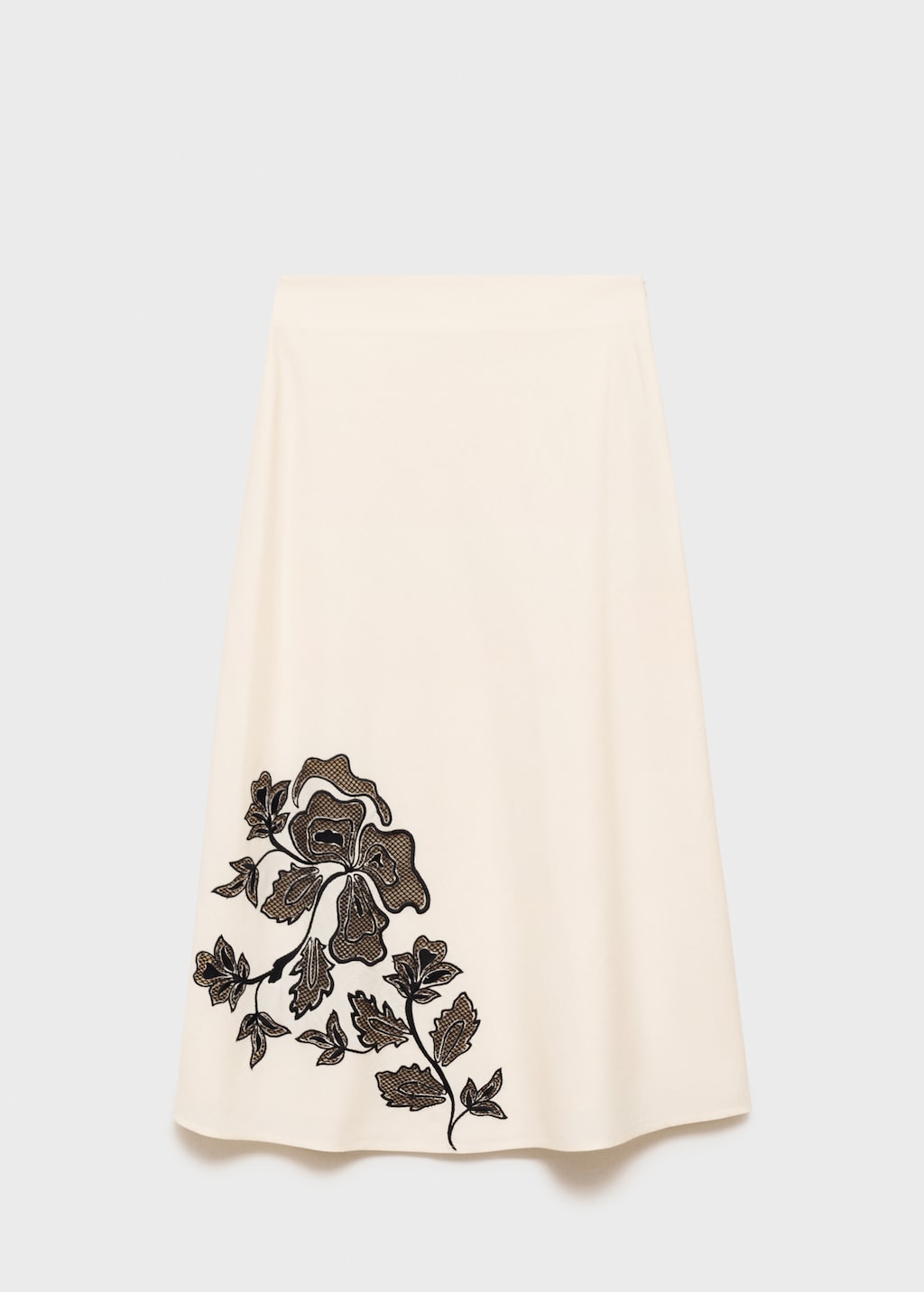 Beige embroidered skirt online