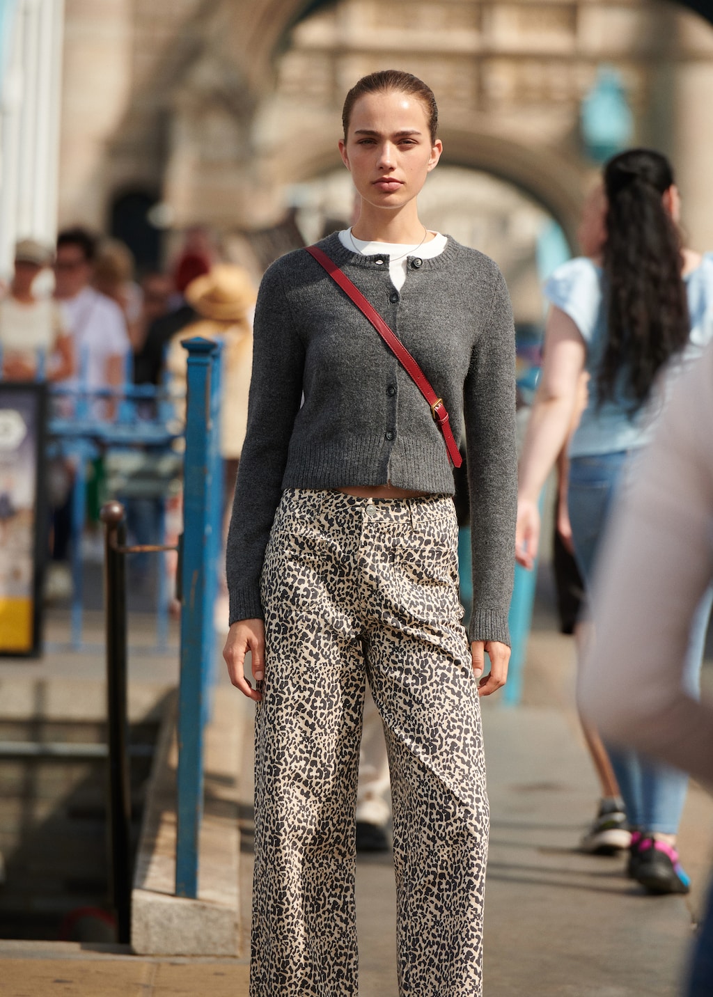 Pantalon leopard mango hotsell