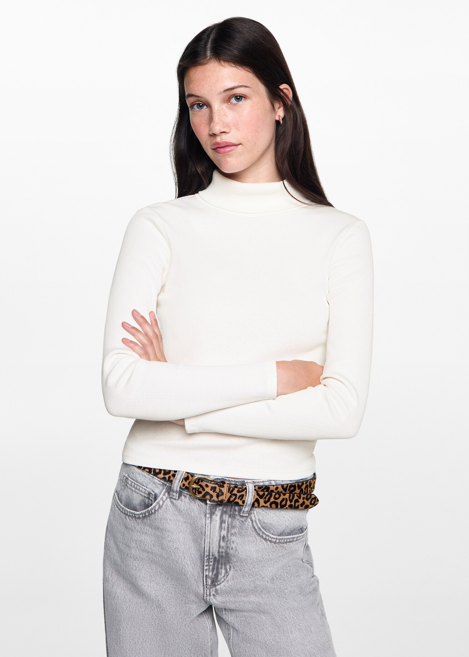 Long sleeve cotton t-shirt - Medium plane