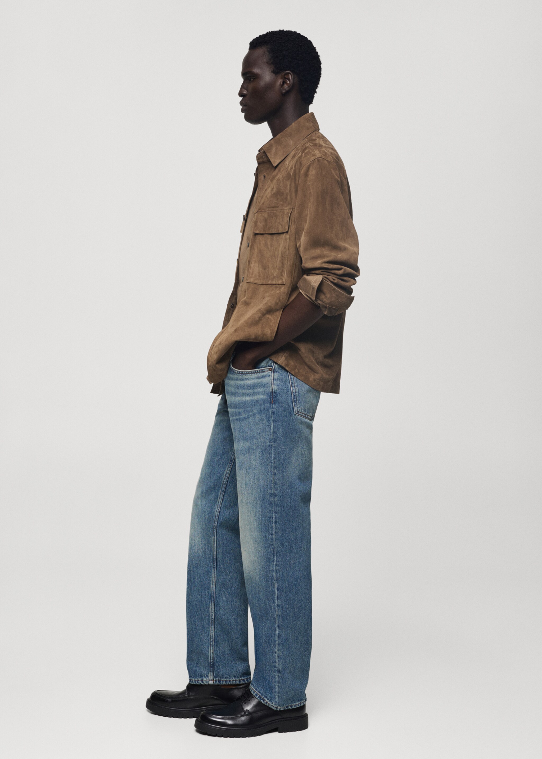 Straight-fit jeans with frayed effect - Details of the article 2
