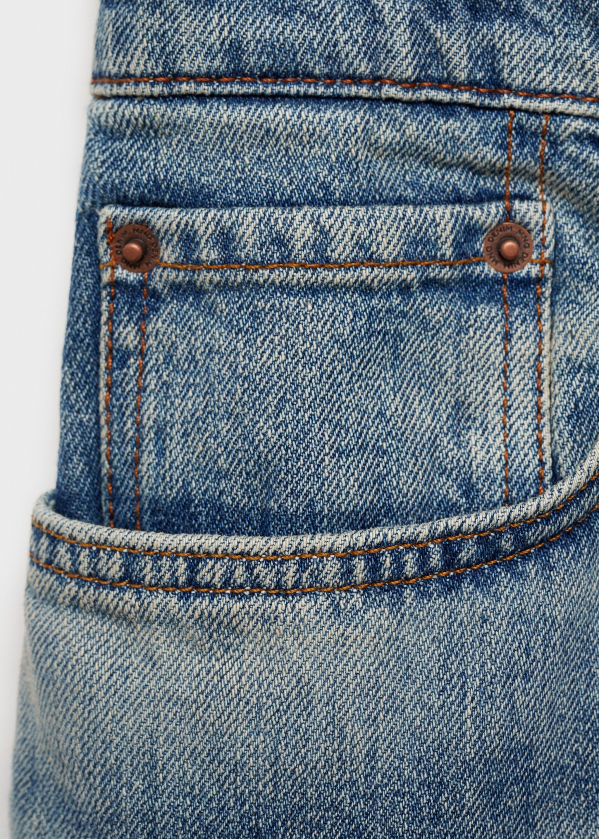 Straight-fit jeans with frayed effect - Details of the article 8