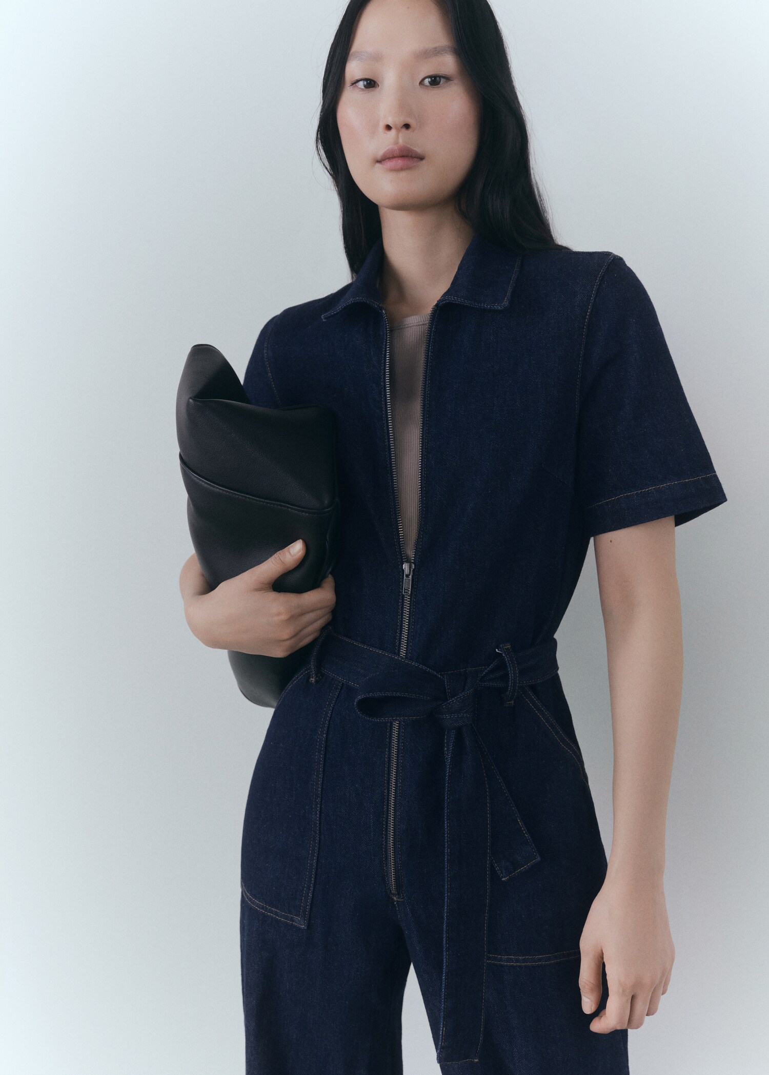 Combinaison en jean rinse wash - Plan moyen