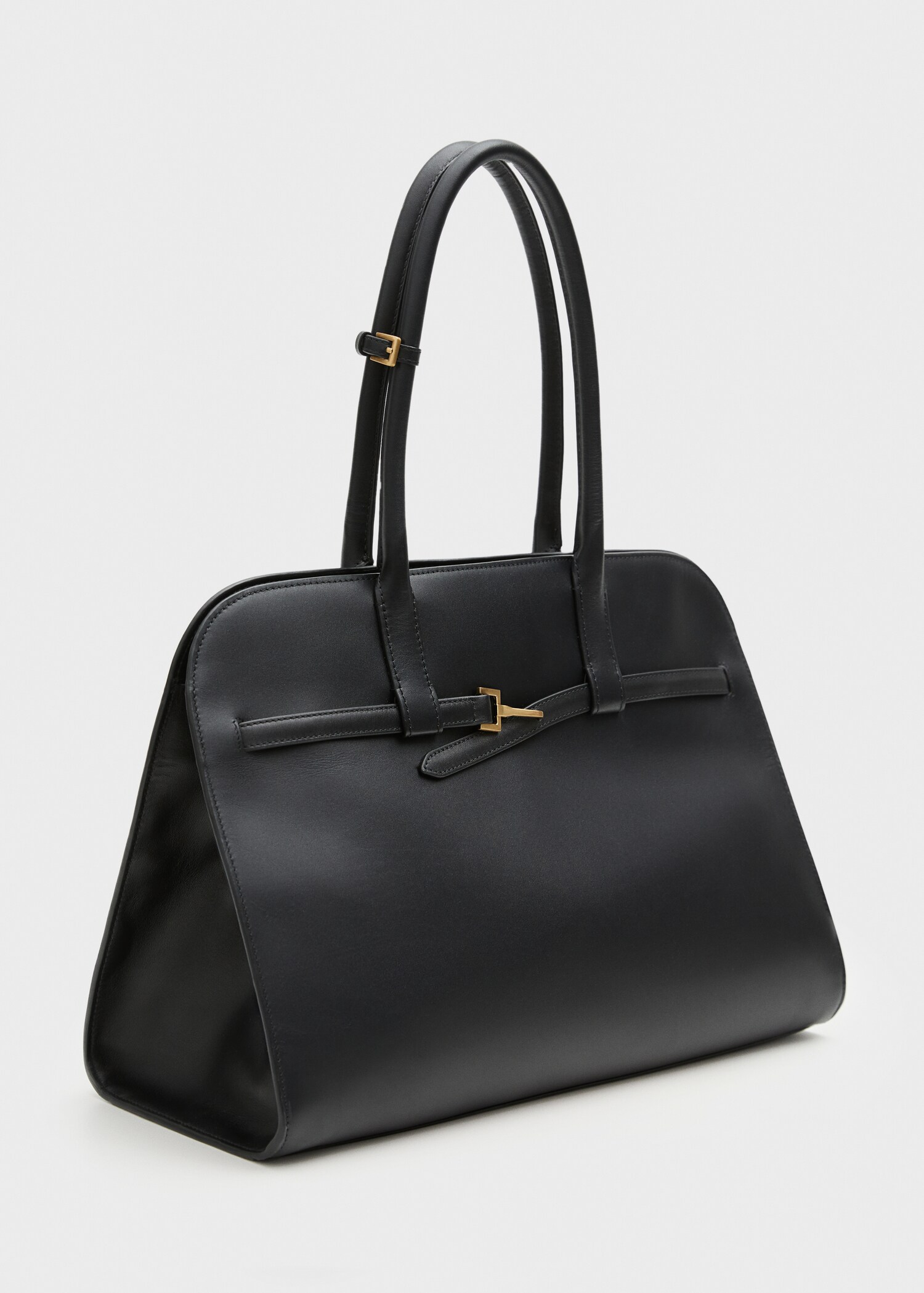 Sac cabas cuir boucle - Plan moyen