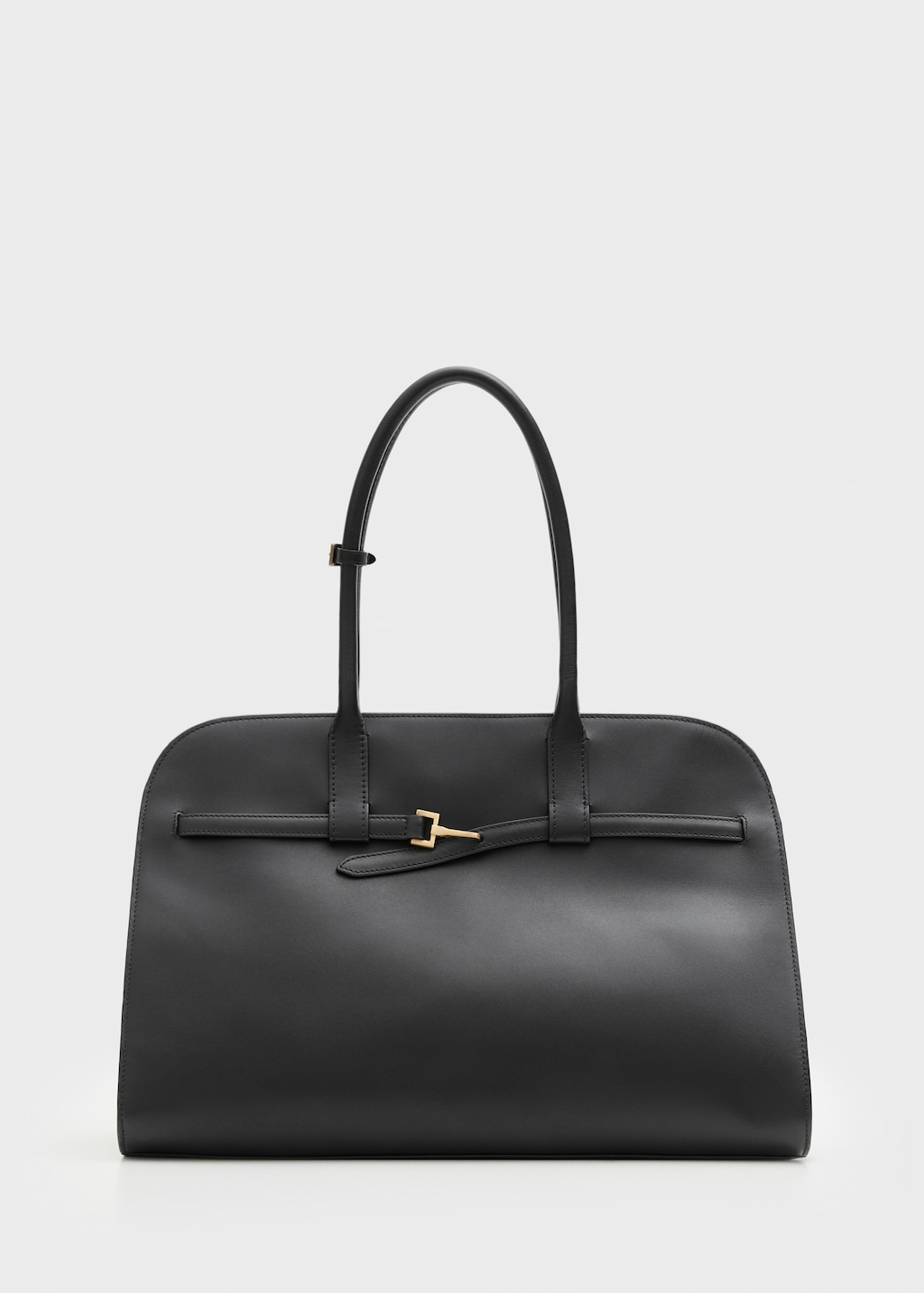 Leather shopper bag mango new arrivals
