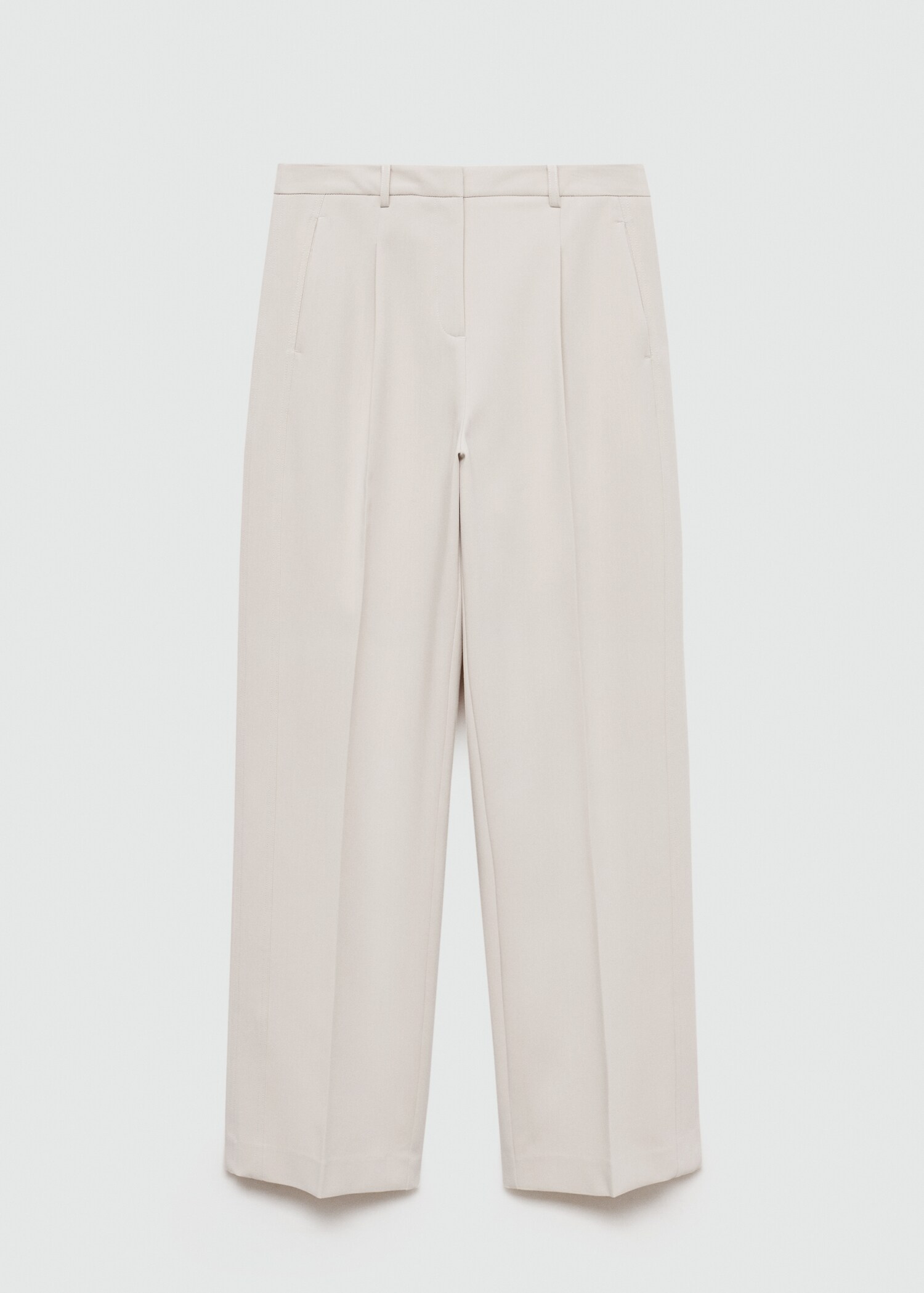 Pleated straight trousers - Article without model