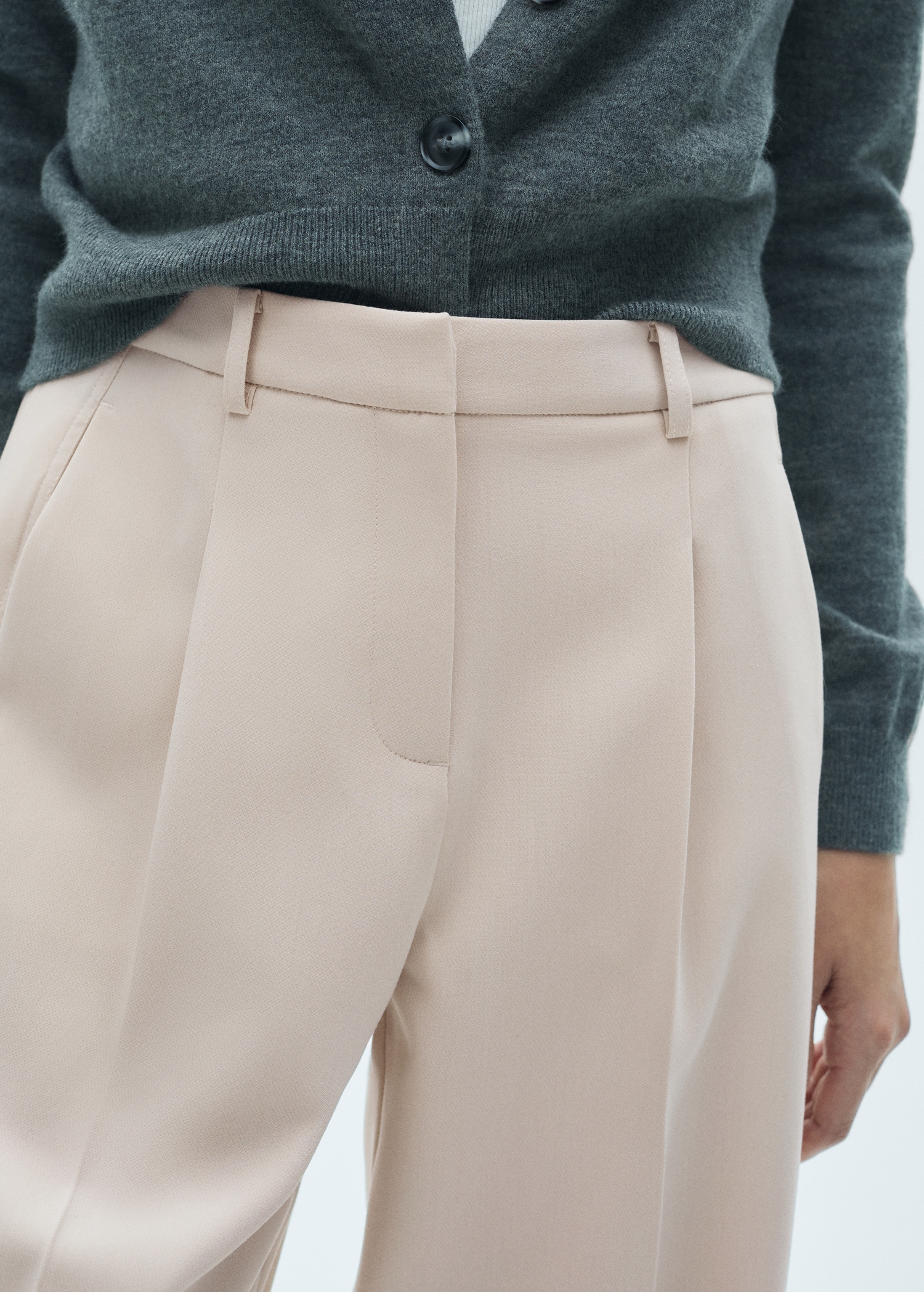 Straight-fit pleated trousers - Details of the article 6