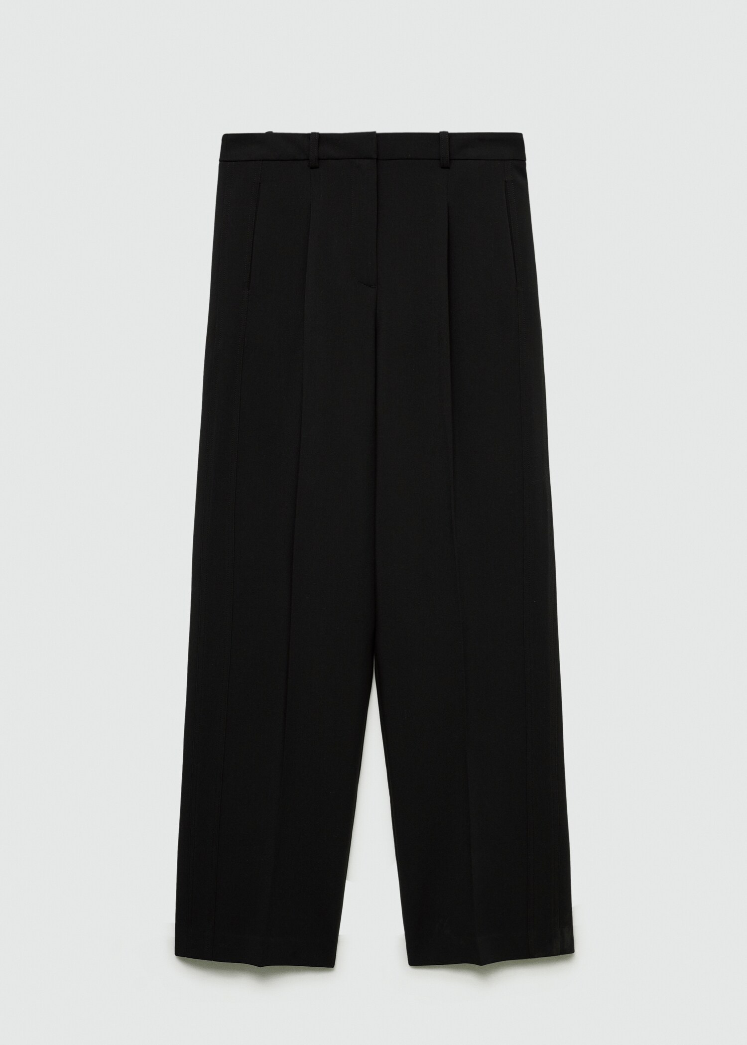 Straight-fit pleated trousers - Article without model