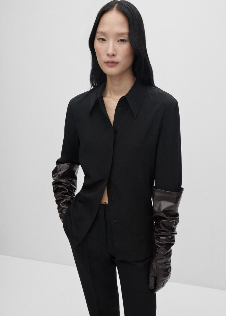 Long Sleeved 100 Silk Shirt 20 main image 1